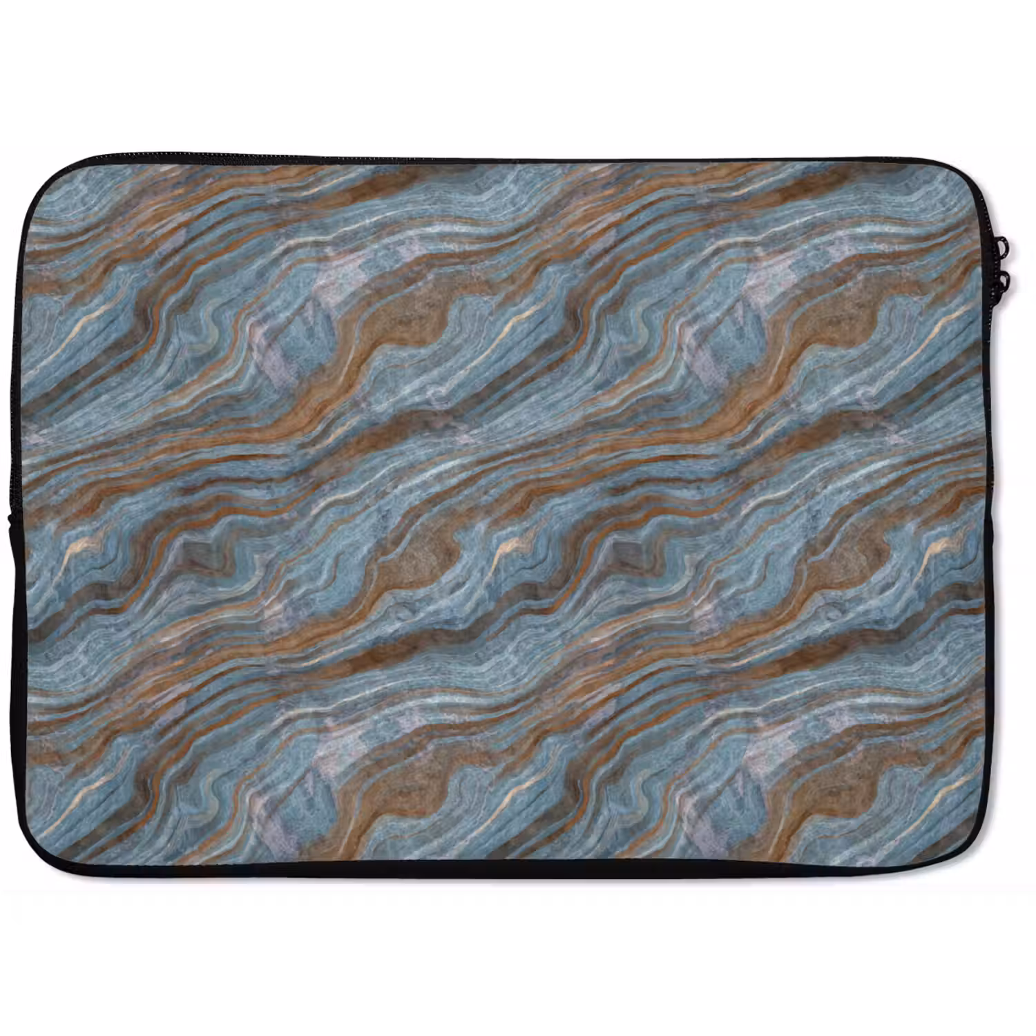 Patroon - Steen - Blauw laptophoes neopreen klein 279 -zkaufland3dotto
