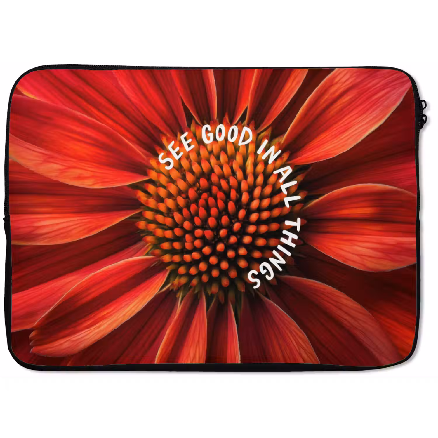 Close up - Bloem - Quote - Rood laptophoes neopreen klein -zkaufland3dotto