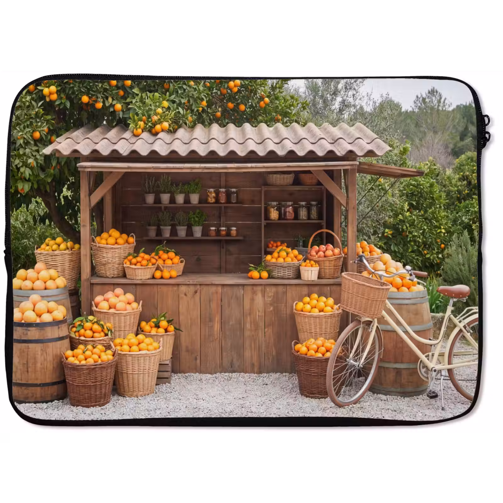 Laptop hülle - Obst – Markt – Ländlich - Fruit - Markt - Landelijk laptophoes neopreen klein