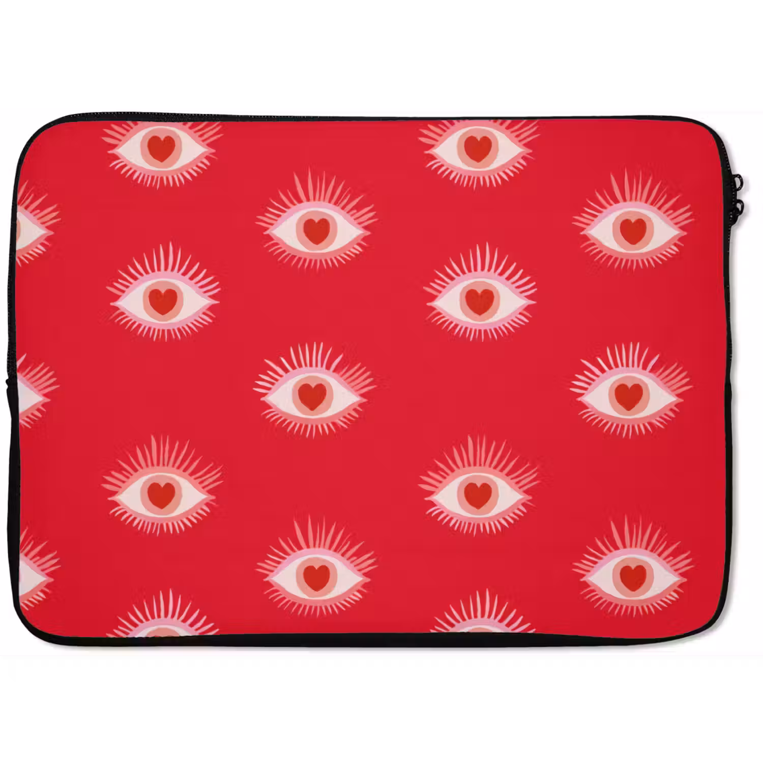 Ogen - Hart - Abstract - Rood - Roze laptophoes neopreen klein 279 -zkaufland3dotto
