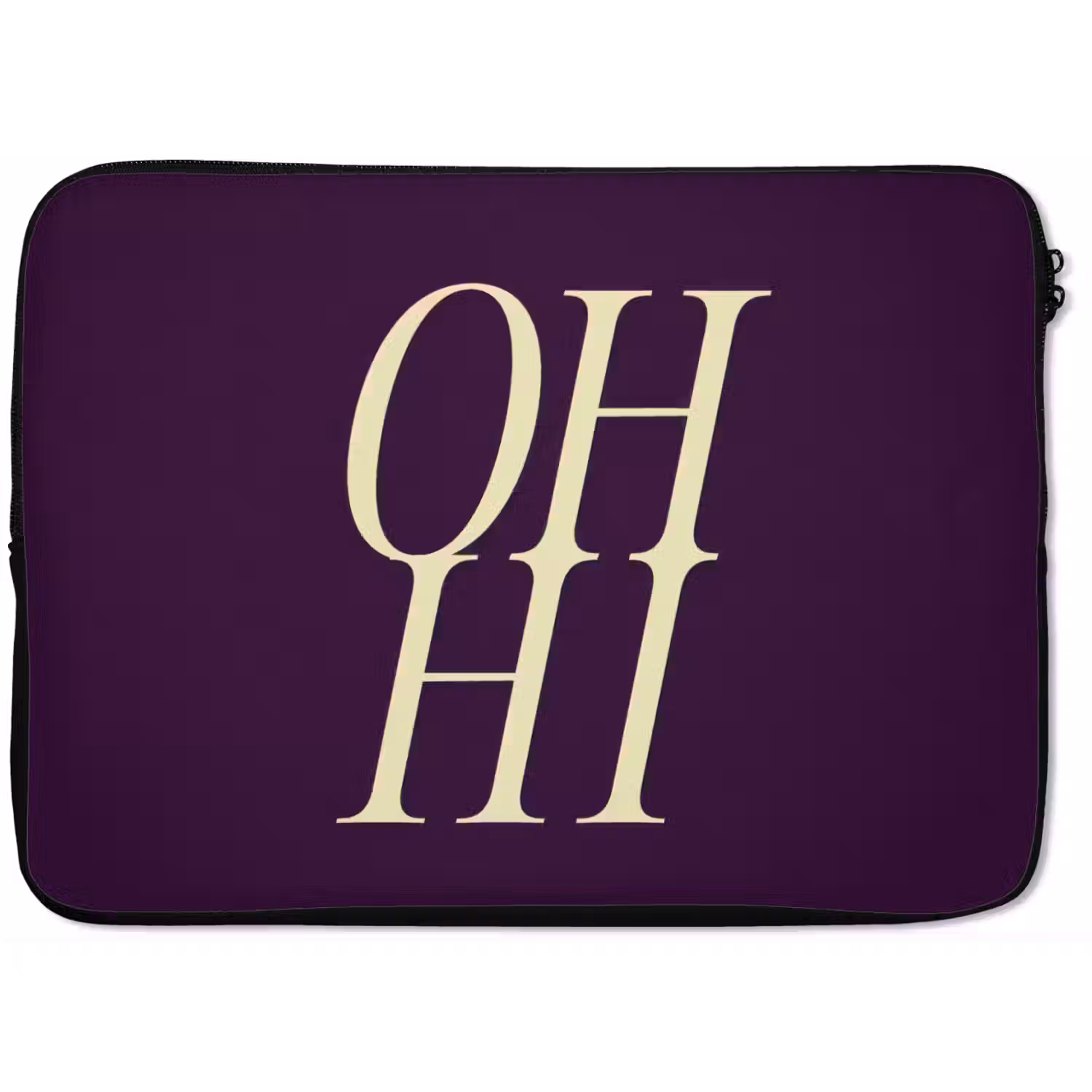 Oh hi - Paars - Minimalistisch laptophoes neopreen klein -zkaufland3dotto