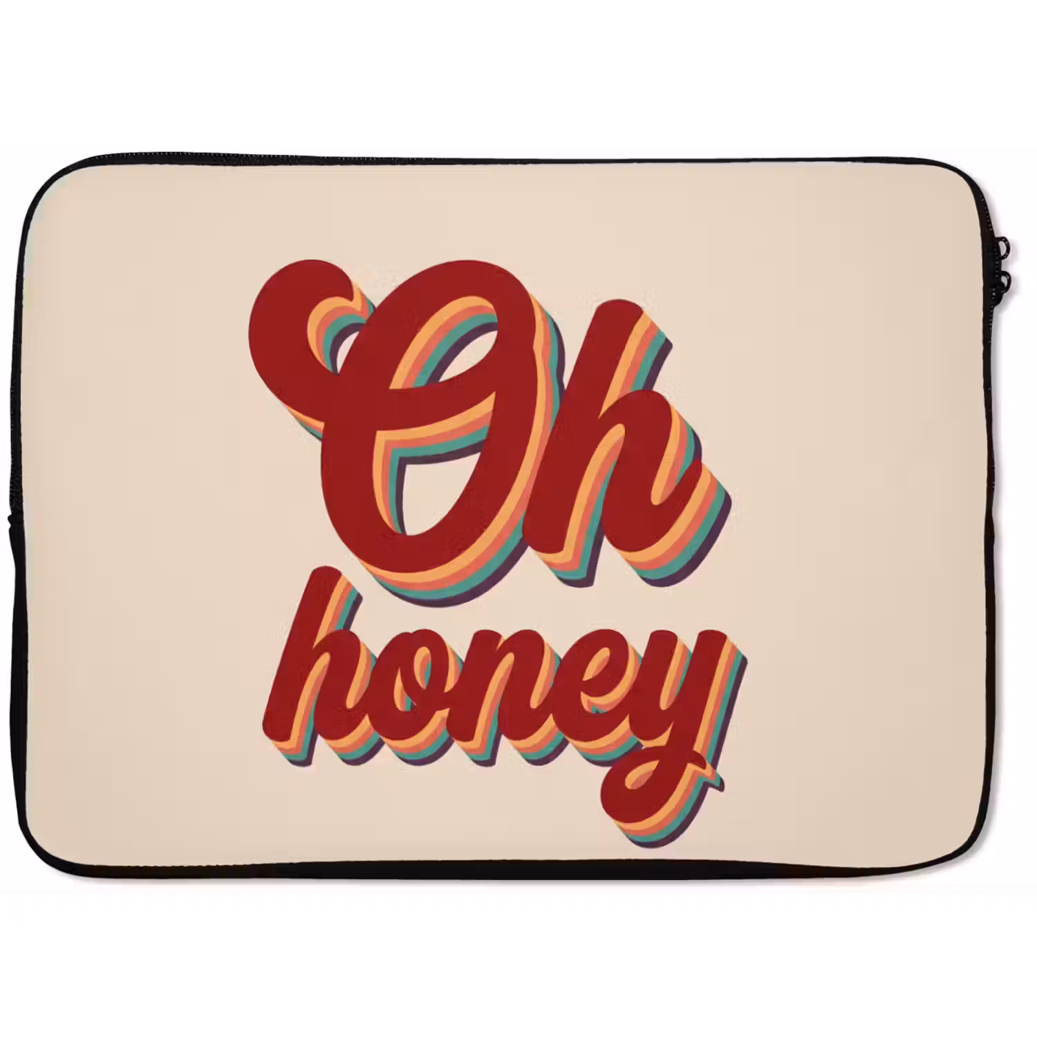 Oh honey - Rood - Schaduw laptophoes neopreen klein -zkaufland3dotto