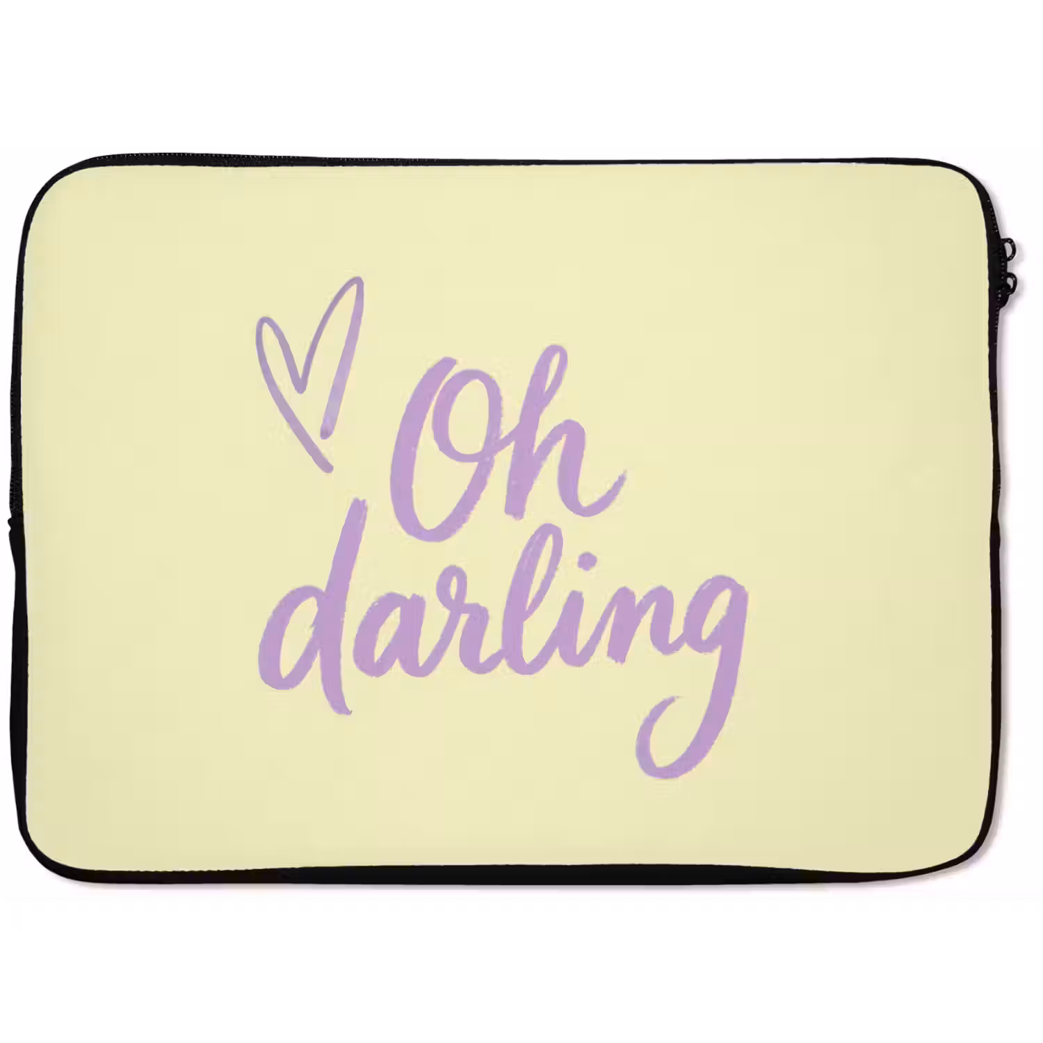 Oh darling - Geel - Hart laptophoes neopreen klein -zkaufland3dotto