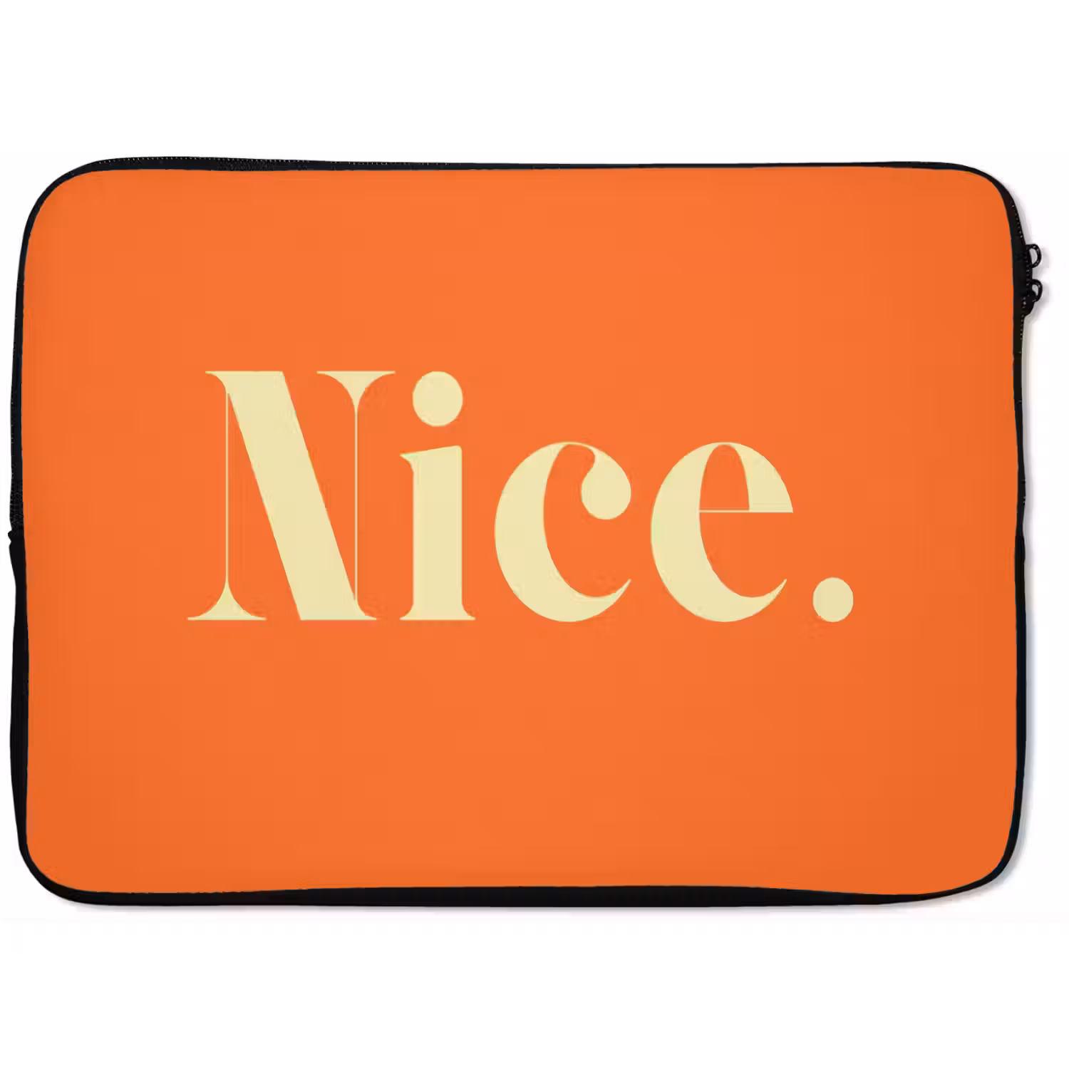 Oranje - Gebroken wit - Nice laptophoes neopreen klein -zkaufland3dotto