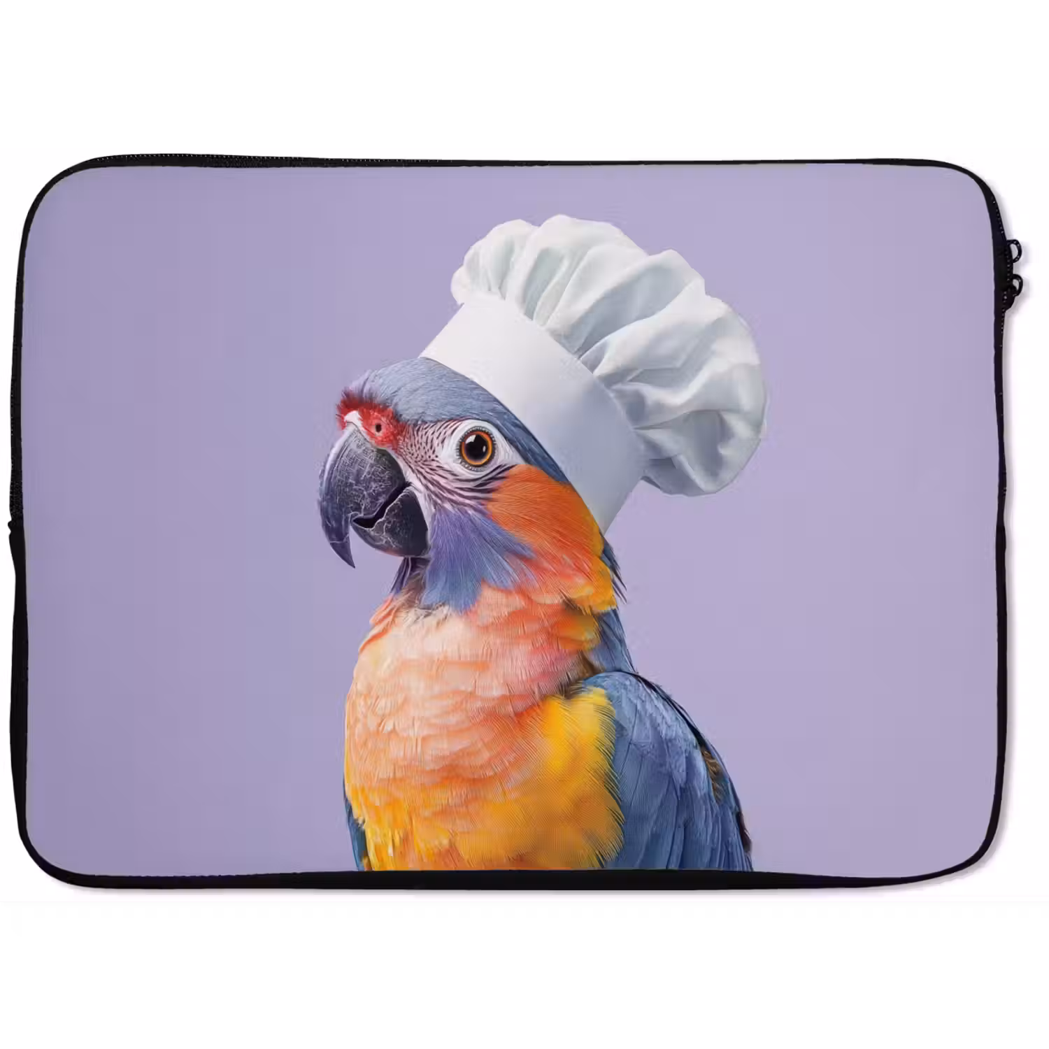 Papegaai - Koksmuts - Paars - Cute laptophoes neopreen klein -zkaufland3dotto