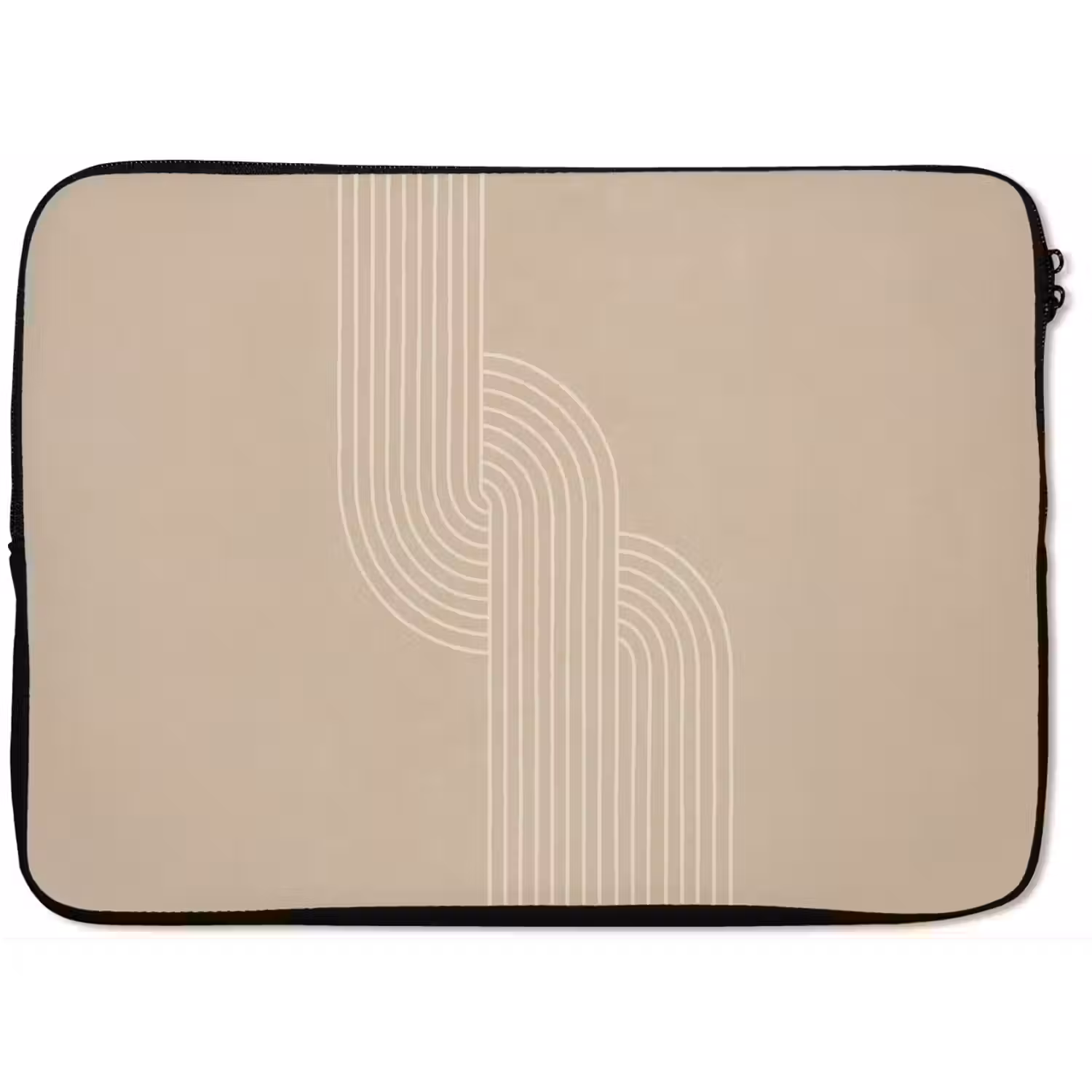 Parallelle lijnen - Lichte textuur - Beige laptophoes neopreen klein -zkaufland3dotto