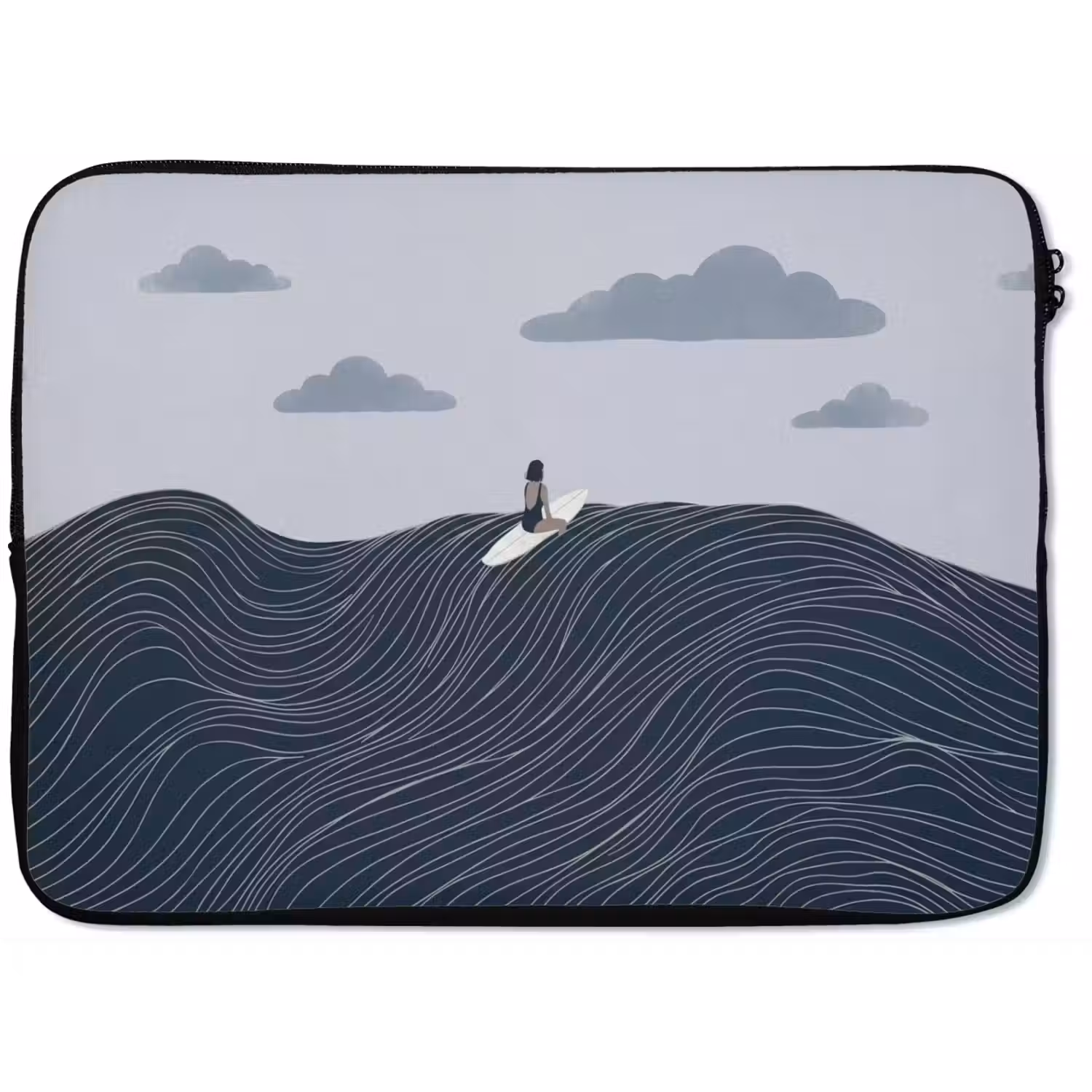 Persoon - Surfen - Oceaan - Natuur - Modern laptophoes neopreen klein -zkaufland3dotto