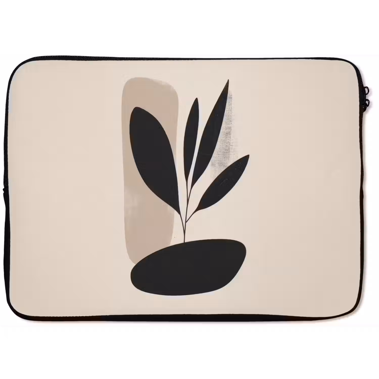 Plant - Beige - Japandi laptophoes neopreen klein -zkaufland3dotto