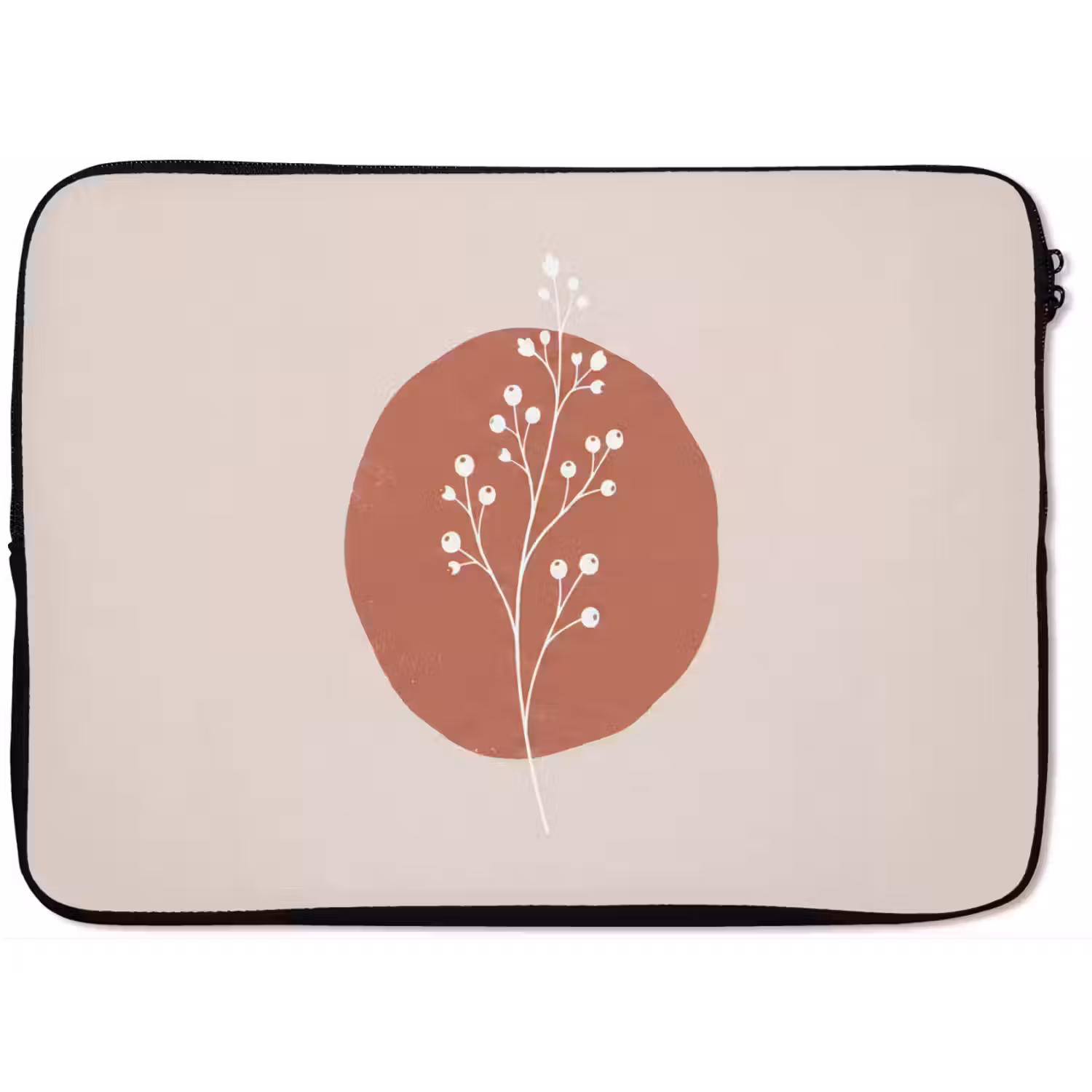 Plant - Tak - Abstract - Modern - Wit laptophoes neopreen klein -zkaufland3dotto
