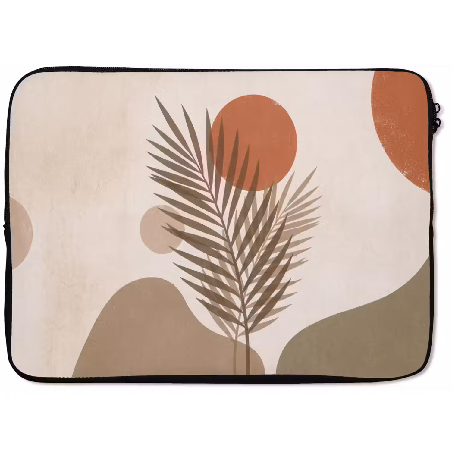 Planten - Bladeren - Abstract - Modern - Beige laptophoes neopreen klein -zkaufland3dotto