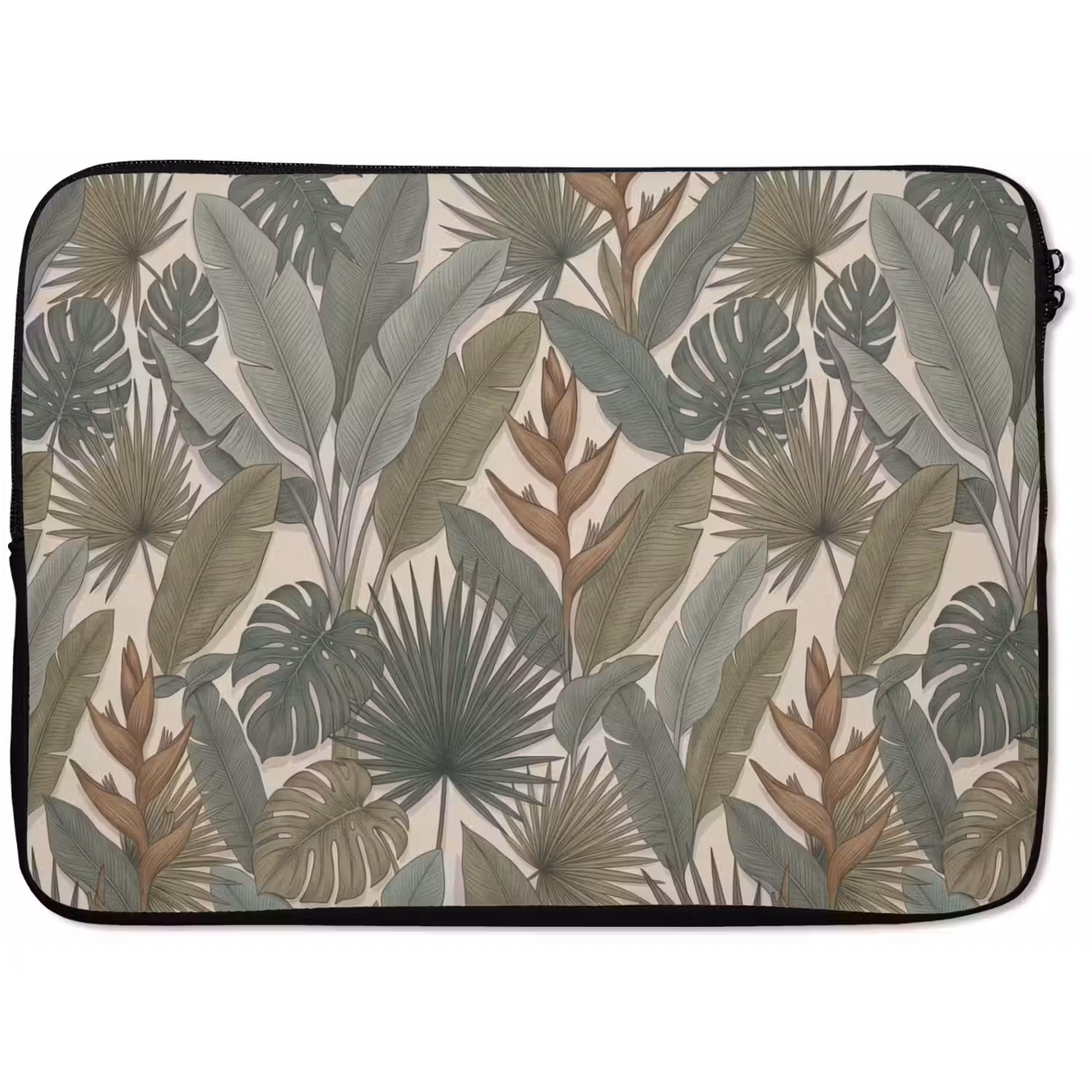 Planten - Tropisch - Natuur - Illustratie - Groen laptophoes neopreen klein -zkaufland3dotto
