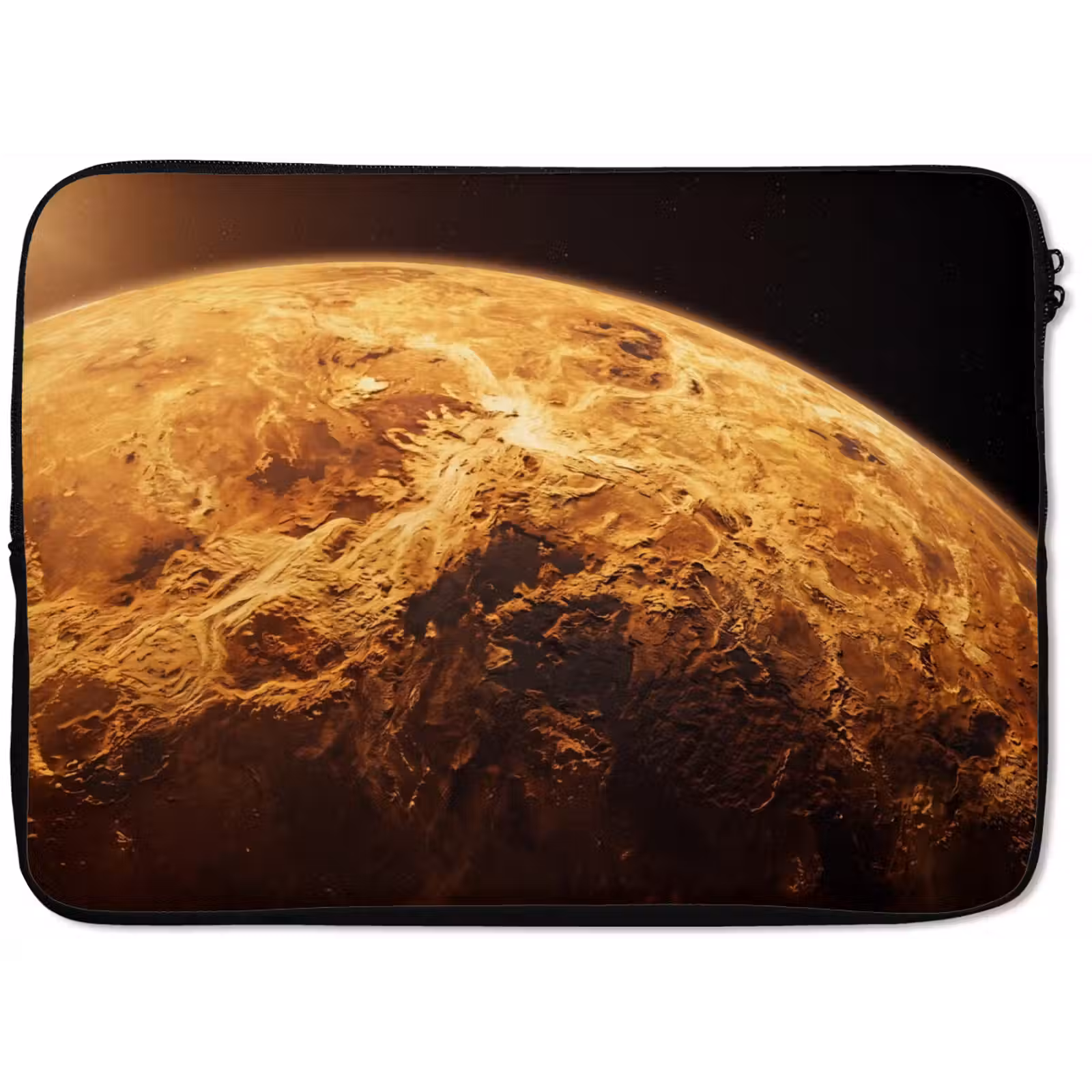 Laptop hülle - Planet – Weltraum – Orange - Planeet - Ruimte - Oranje laptophoes neopreen klein