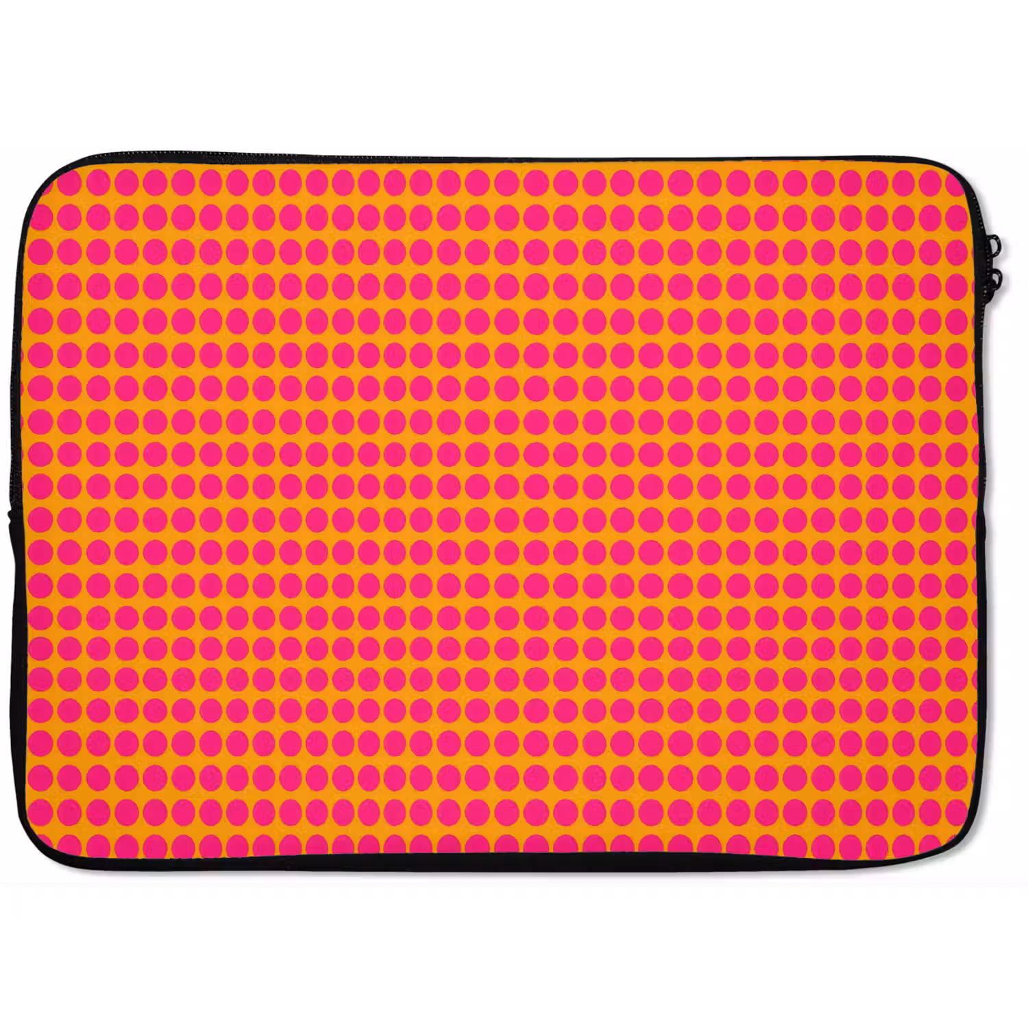 Stippen - Patroon - Oranje laptophoes neopreen klein 279 -zkaufland3dotto
