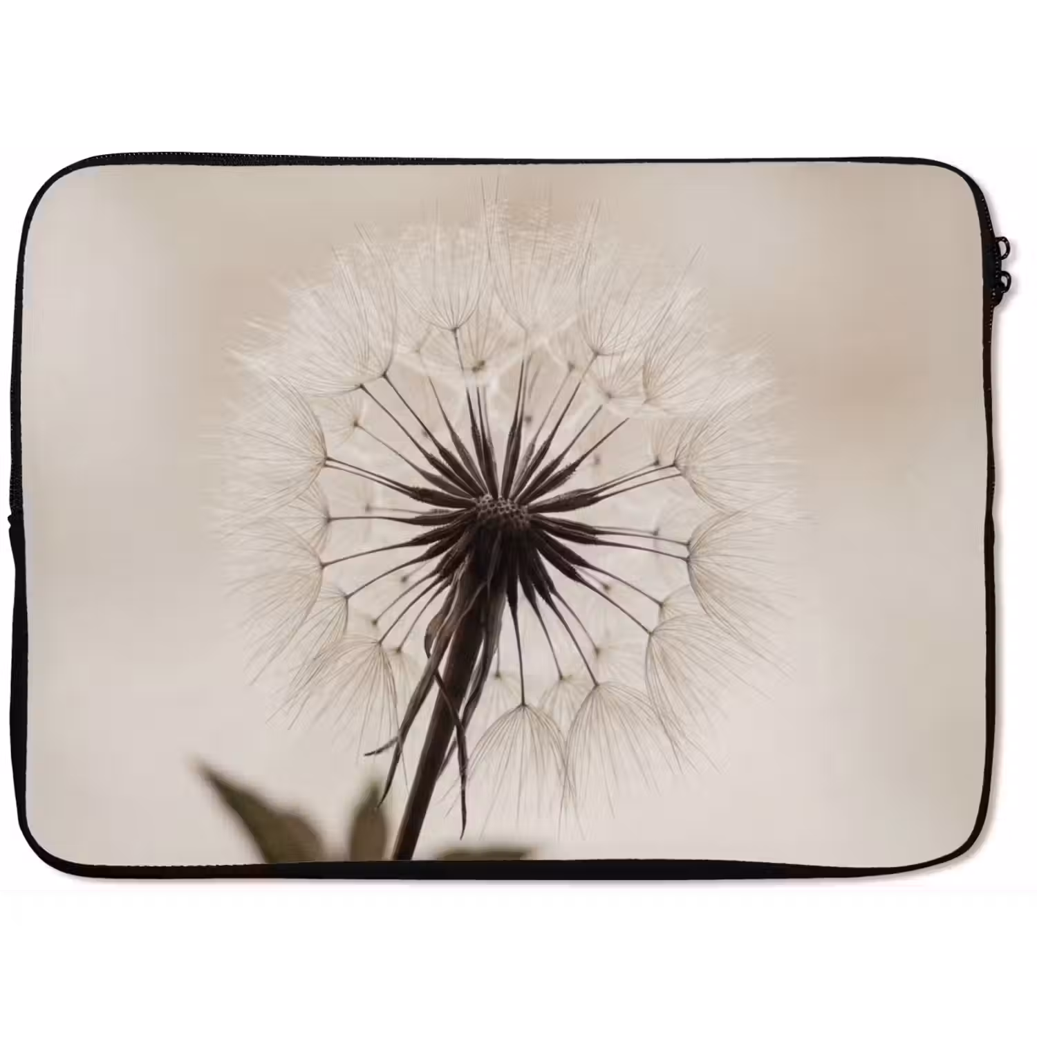 Paardenbloem - Minimalistisch - Wit laptophoes neopreen klein -zkaufland3dotto
