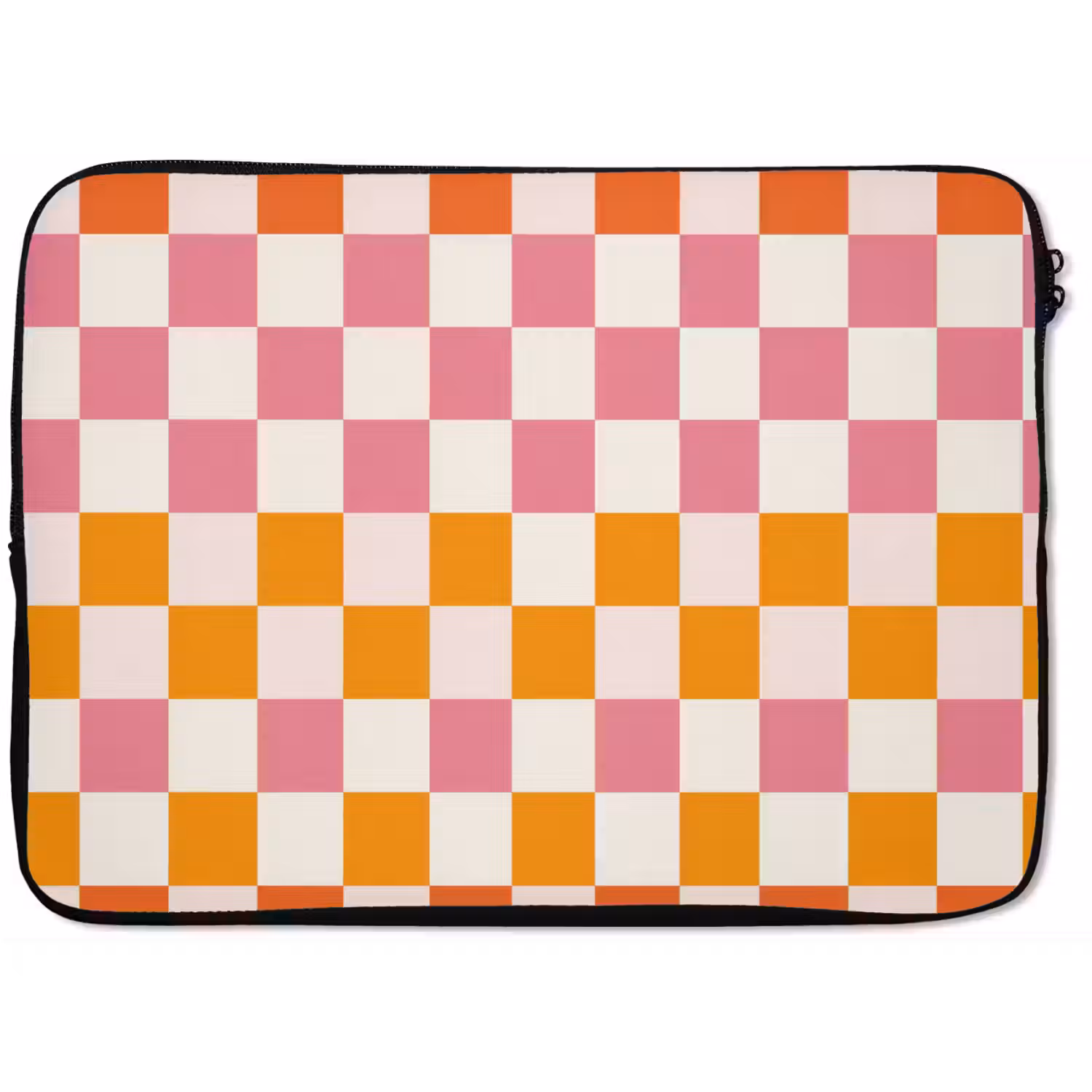 Vierkant - Patroon - Oranje laptophoes neopreen klein 279 -zkaufland3dotto