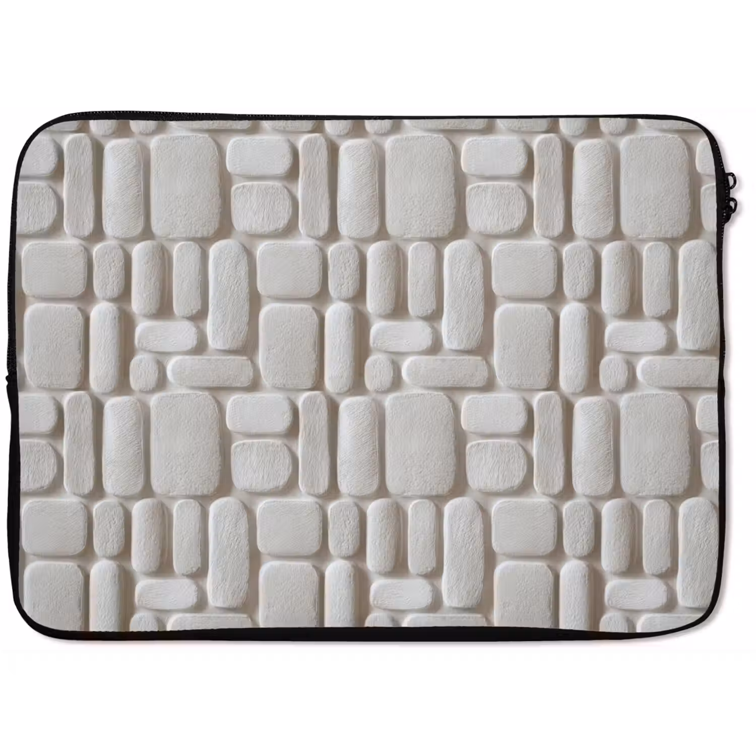 Reliëf - Structuur - Wit laptophoes neopreen klein 279 -zkaufland3dotto