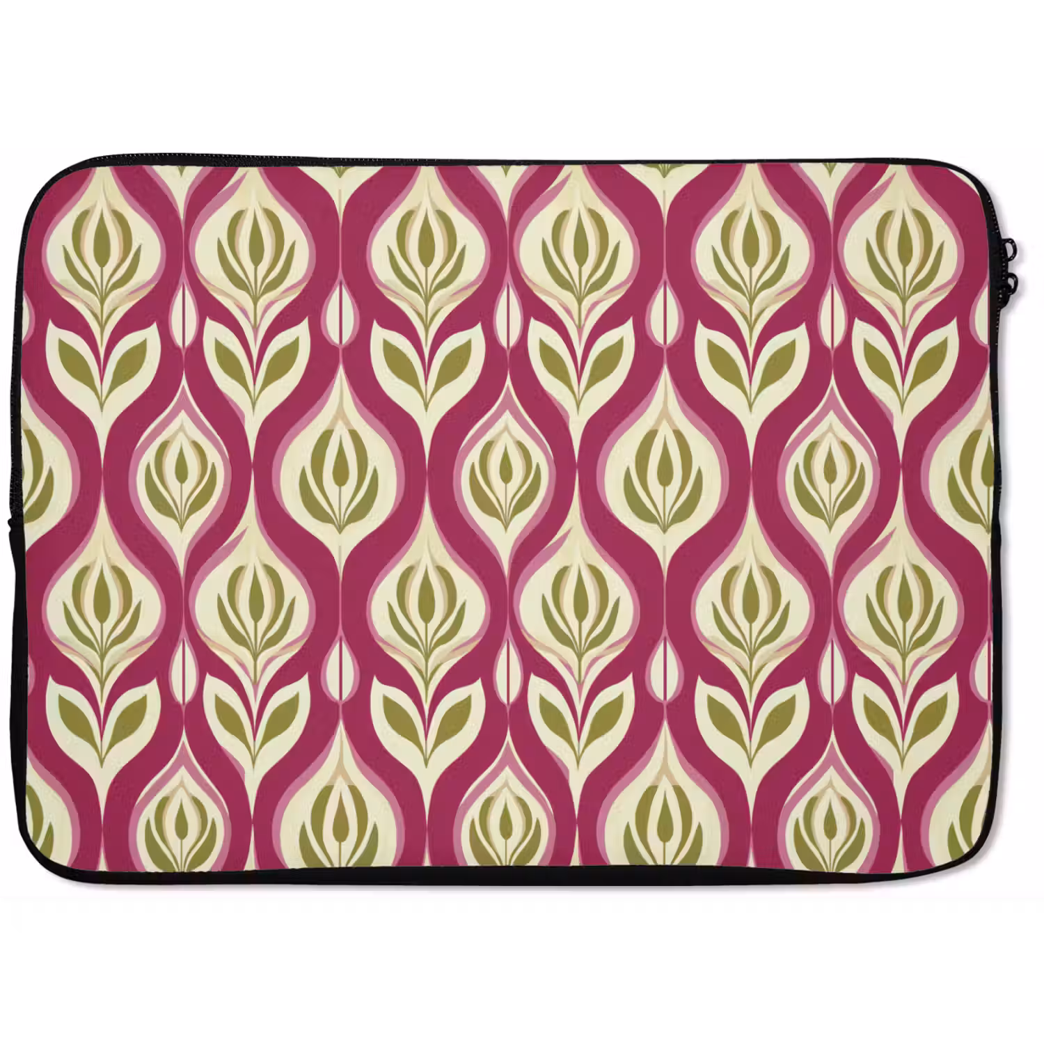 Retro - Floraal - Paars laptophoes neopreen klein 279 -zkaufland3dotto