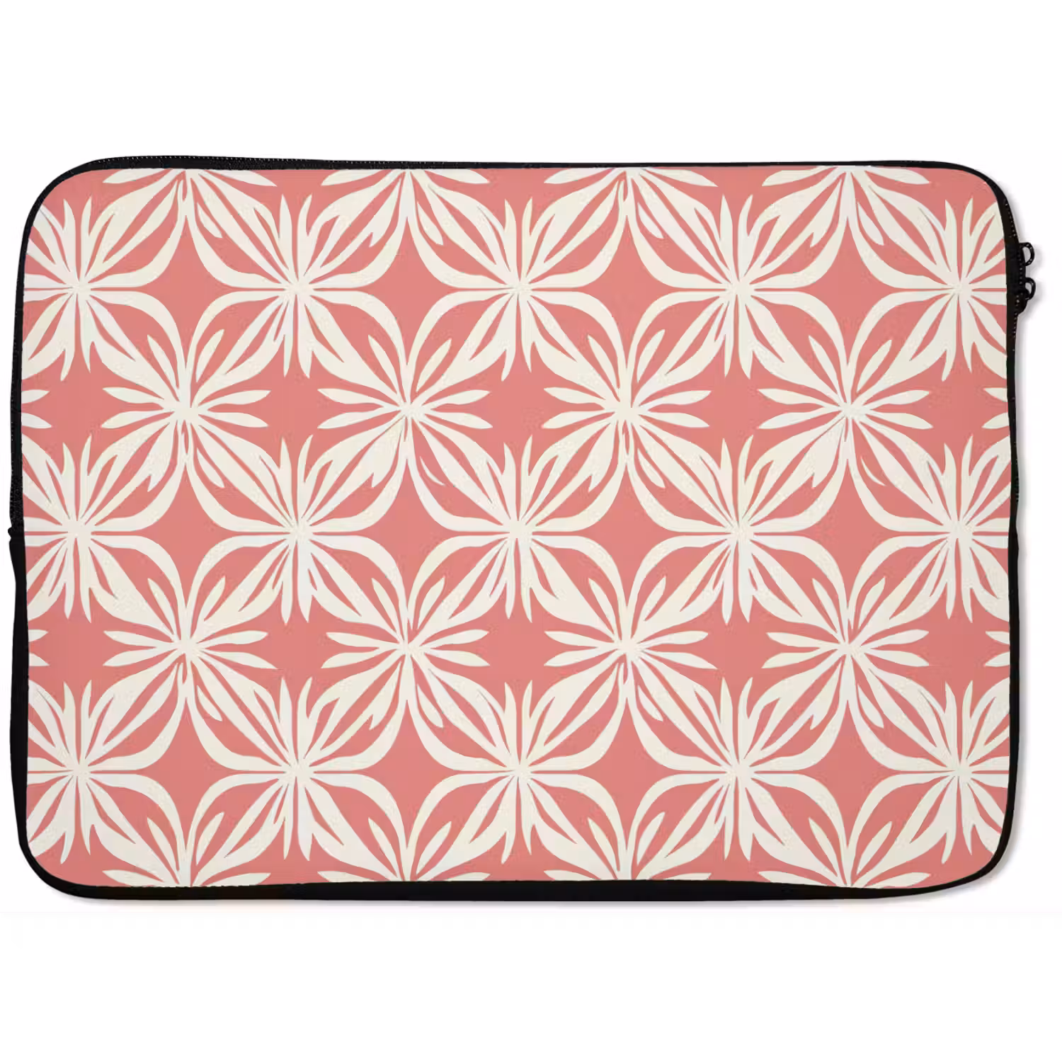 Roze - Bloemenmotief - Wit - Modern laptophoes neopreen klein 279 -zkaufland3dotto