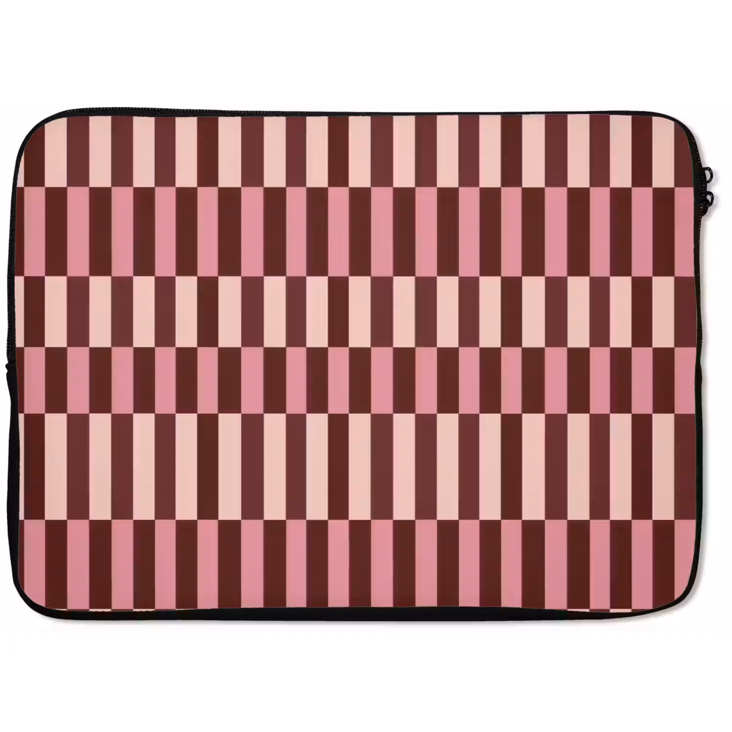 Roze - Rood - Blokjes laptophoes neopreen klein 279 -zkaufland3dotto