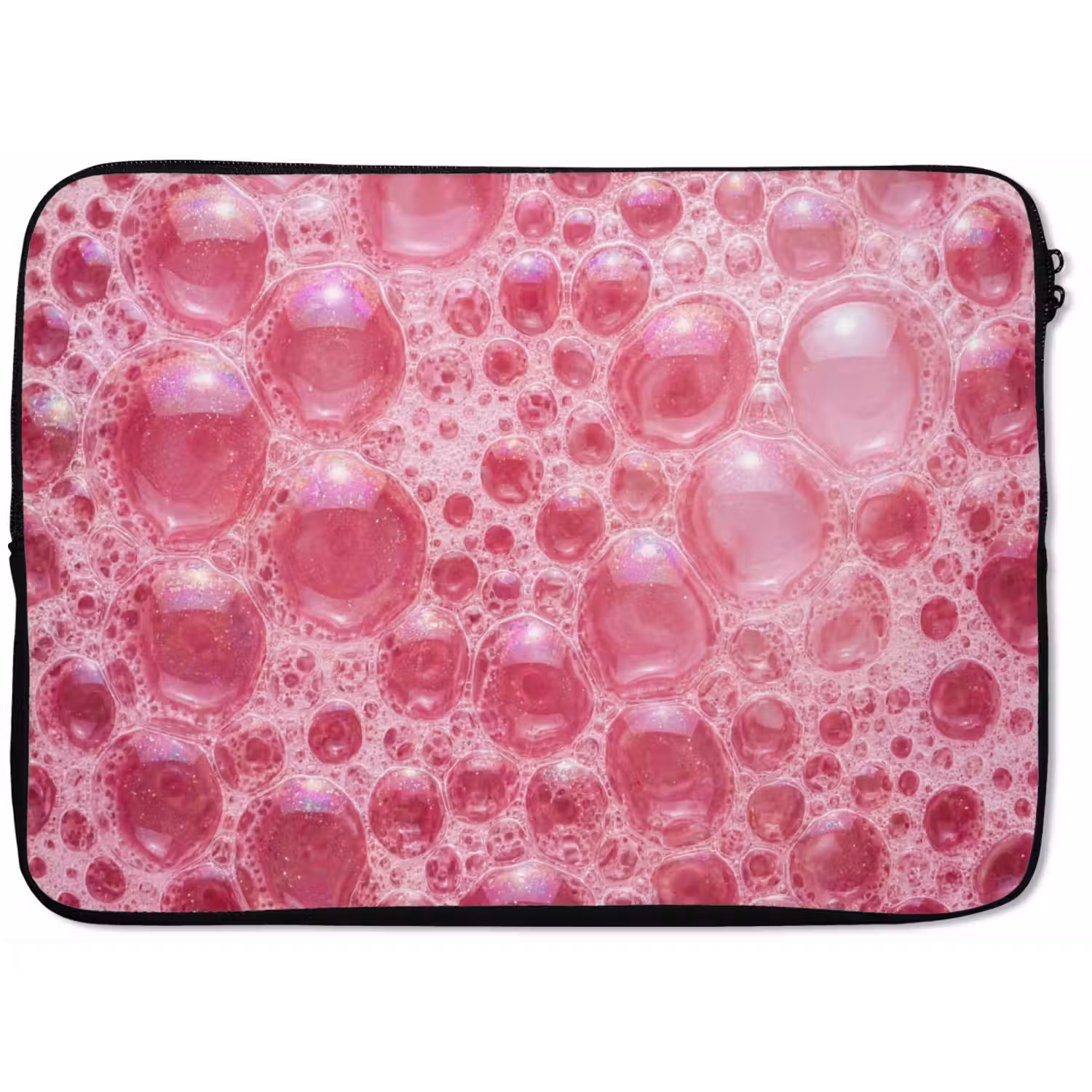 Roze - Schuim - Bubbels laptophoes neopreen klein -zkaufland3dotto