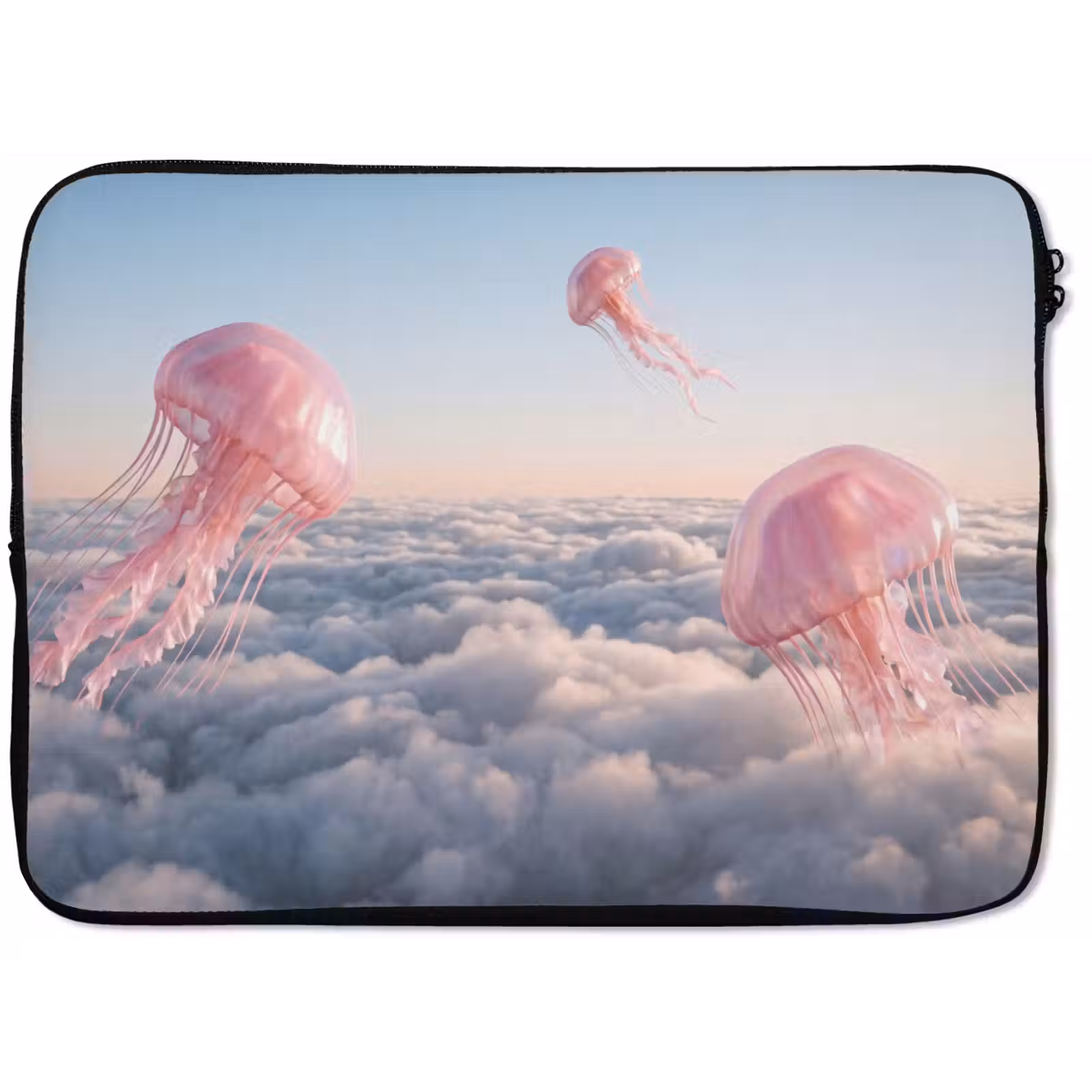Laptop hülle - Rosa Tier – Wolken - Roze dier - Wolken laptophoes neopreen klein