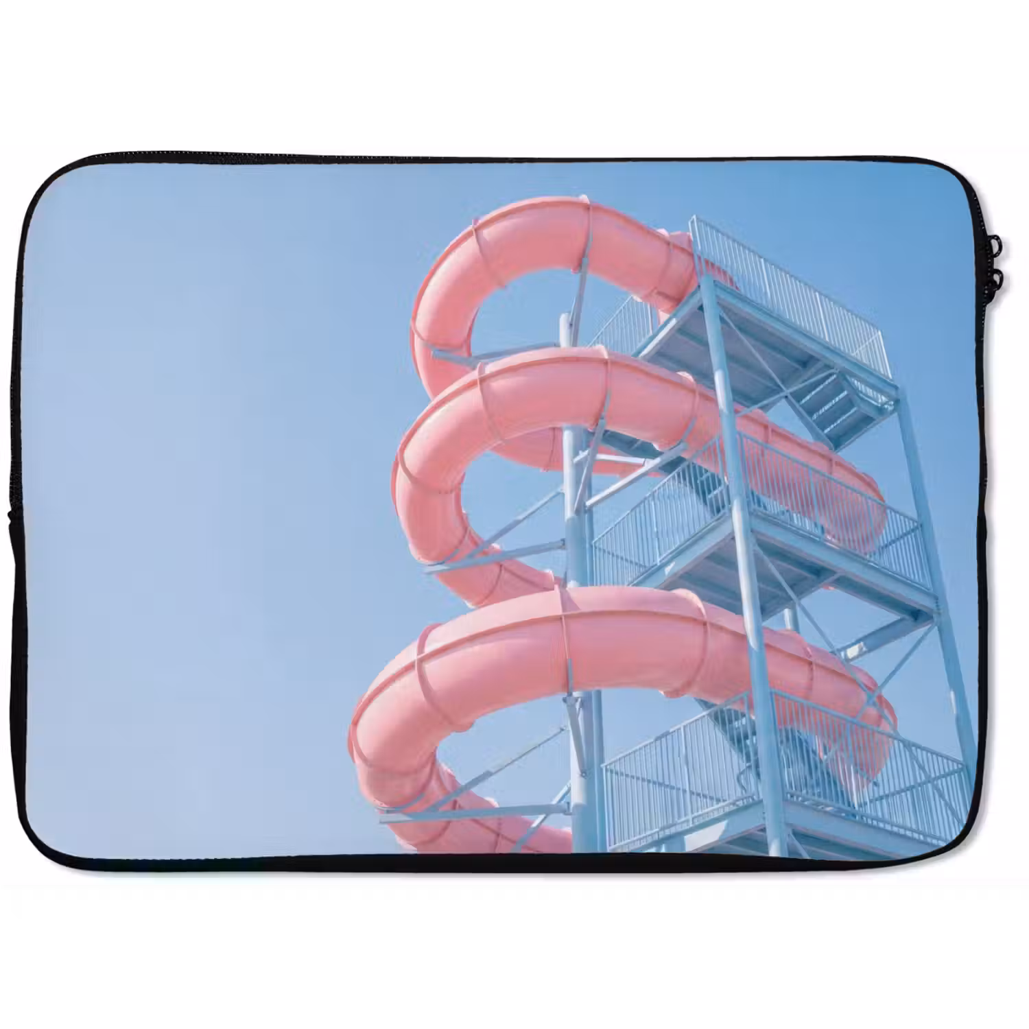 Glijbaan - Waterpark - Spiraal - Modern - Roze laptophoes neopreen klein -zkaufland3dotto