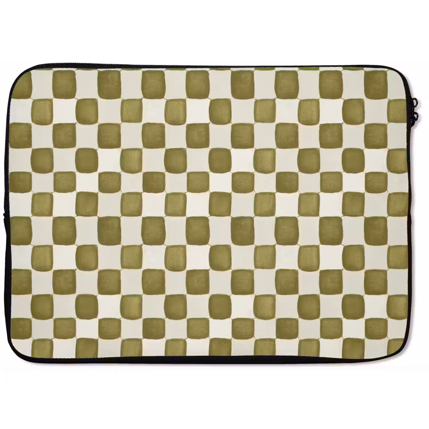 Schaak - Patroon - Groen laptophoes neopreen klein 279 -zkaufland3dotto