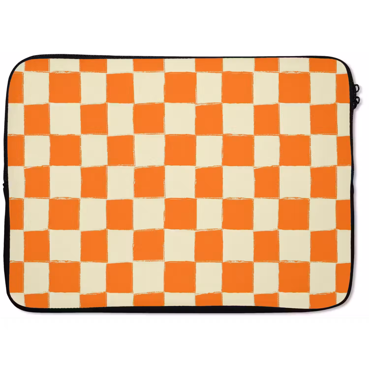Schaak - Patroon - Oranje laptophoes neopreen klein 279 -zkaufland3dotto