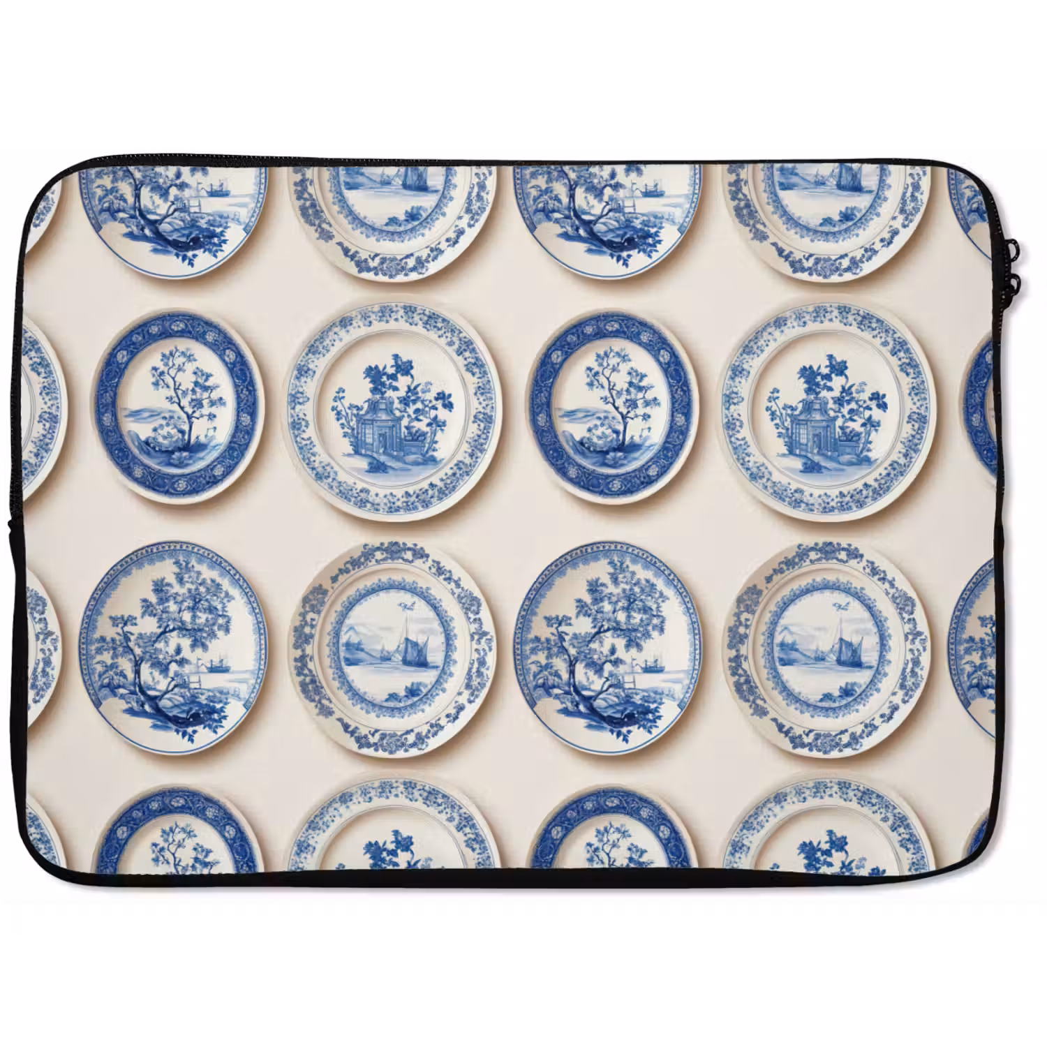 Borden - Bomen - Planten - Blauw laptophoes neopreen klein 279 -zkaufland3dotto