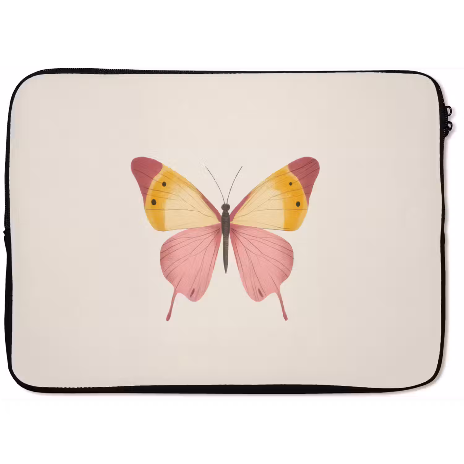 Vlinder - Illustratie - Roze laptophoes neopreen klein -zkaufland3dotto