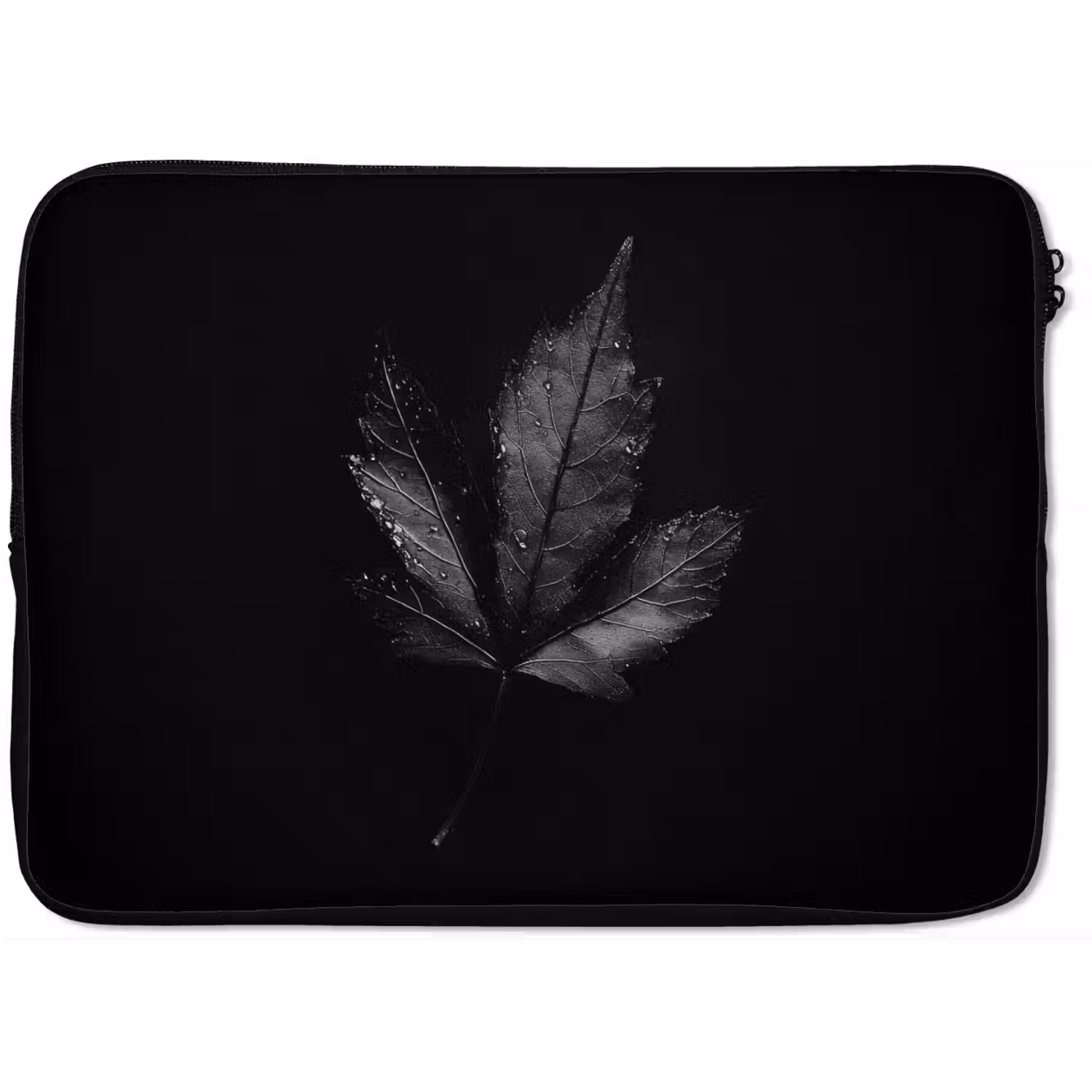 Zwart - Blad laptophoes neopreen klein -zkaufland3dotto