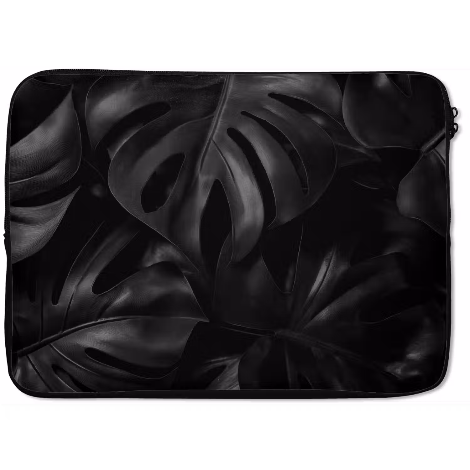 Zwart - Monstera - Bladeren laptophoes neopreen klein -zkaufland3dotto