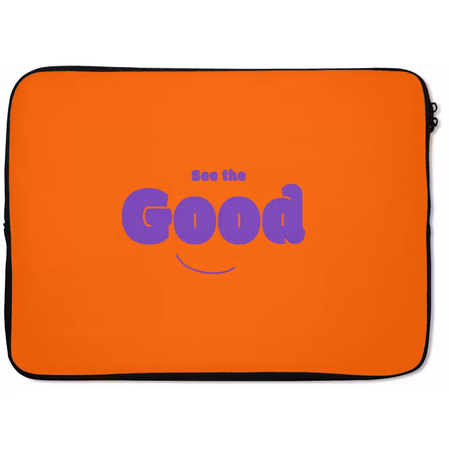See the good - Paars - Oranje - Smiley laptophoes neopreen klein -zkaufland3dotto