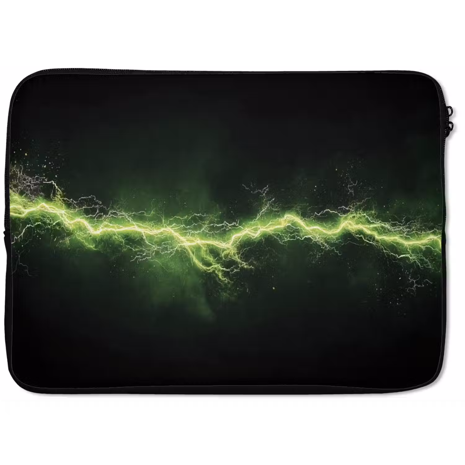 Gaming - Elektriciteit - Lijn - Vonken - Groen laptophoes neopreen klein -zkaufland3dotto