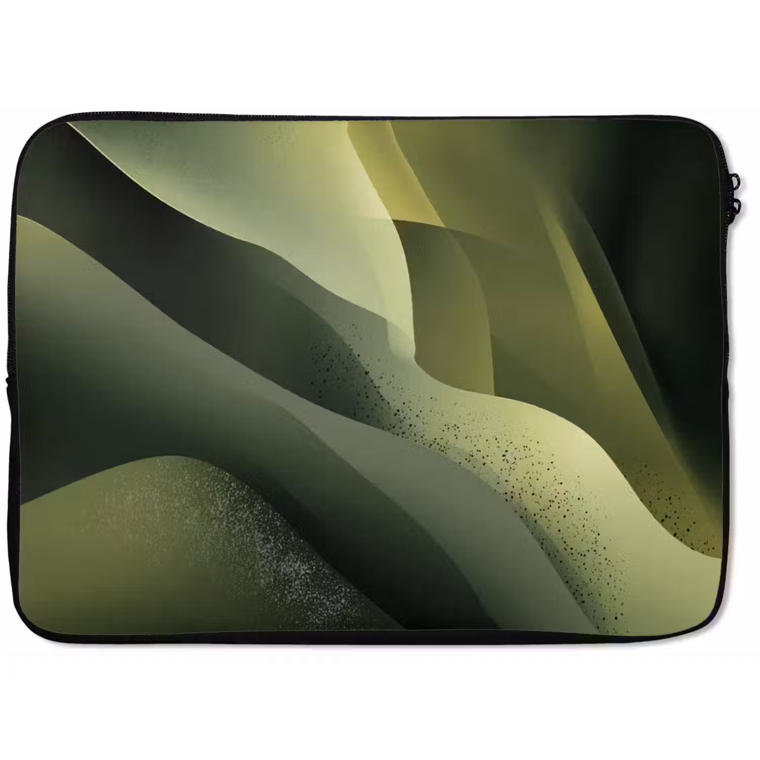 Gaming - Golven - Abstract - Heuvels - Groen laptophoes neopreen klein -zkaufland3dotto