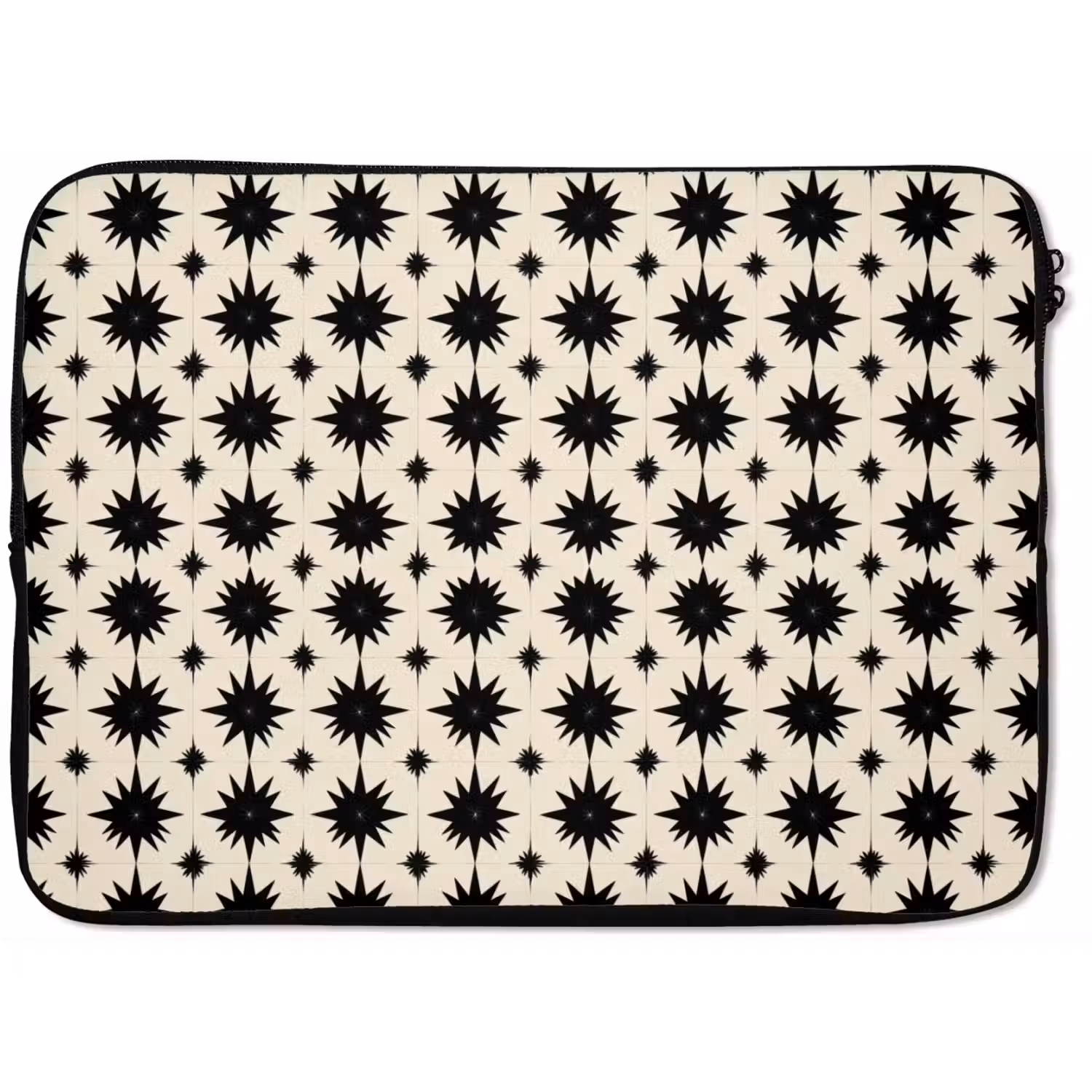 Stervormen - Geometrisch - Zwart laptophoes neopreen klein 279 -zkaufland3dotto
