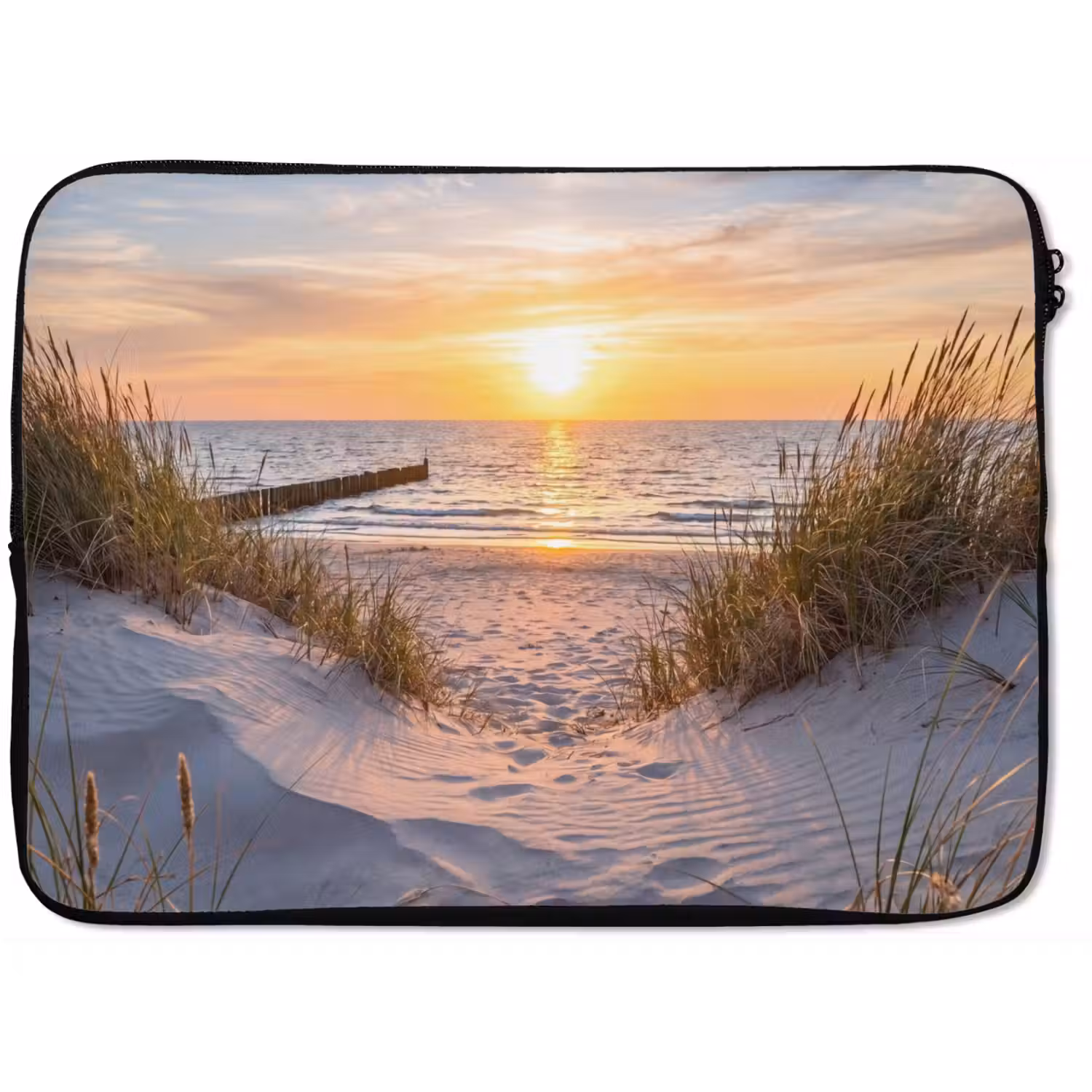 Strand - Zonsondergang - Natuur - Landschap laptophoes neopreen klein -zkaufland3dotto
