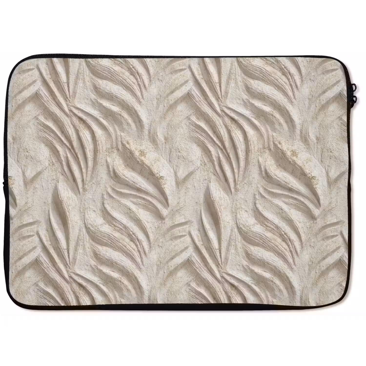 Textuur - Reliëf - Beige laptophoes neopreen klein 279 -zkaufland3dotto
