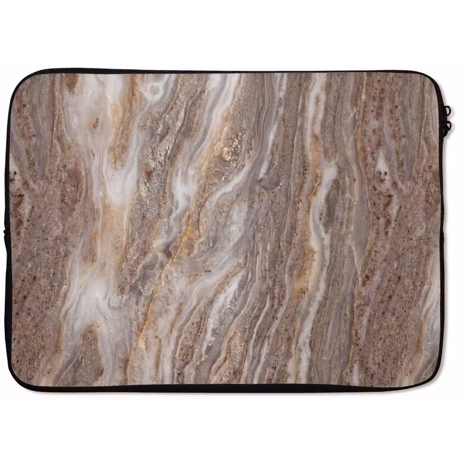 Textuur - Steen - Abstract - Beige laptophoes neopreen klein -zkaufland3dotto
