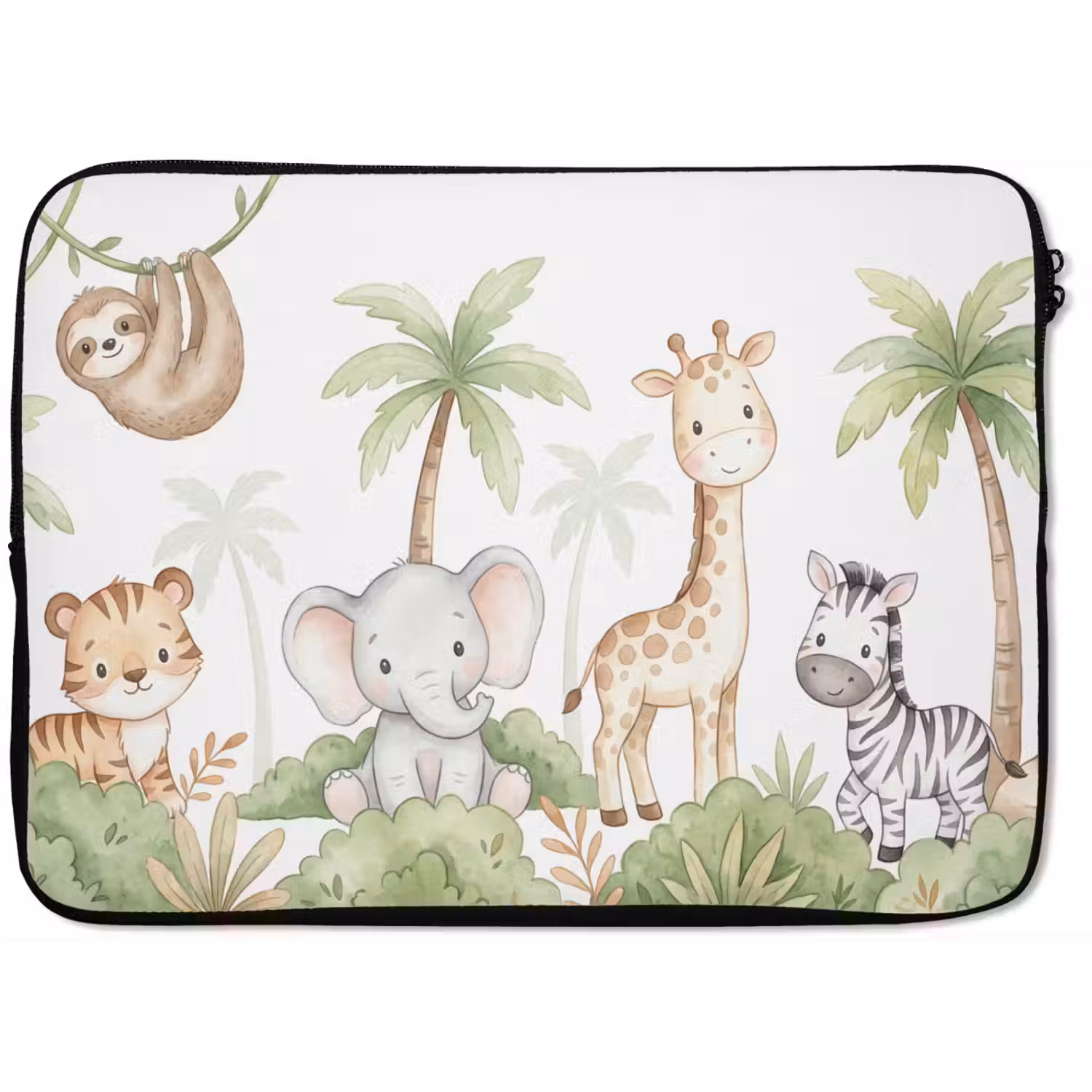 Dieren - Jungle - Pastel laptophoes neopreen klein -zkaufland3dotto