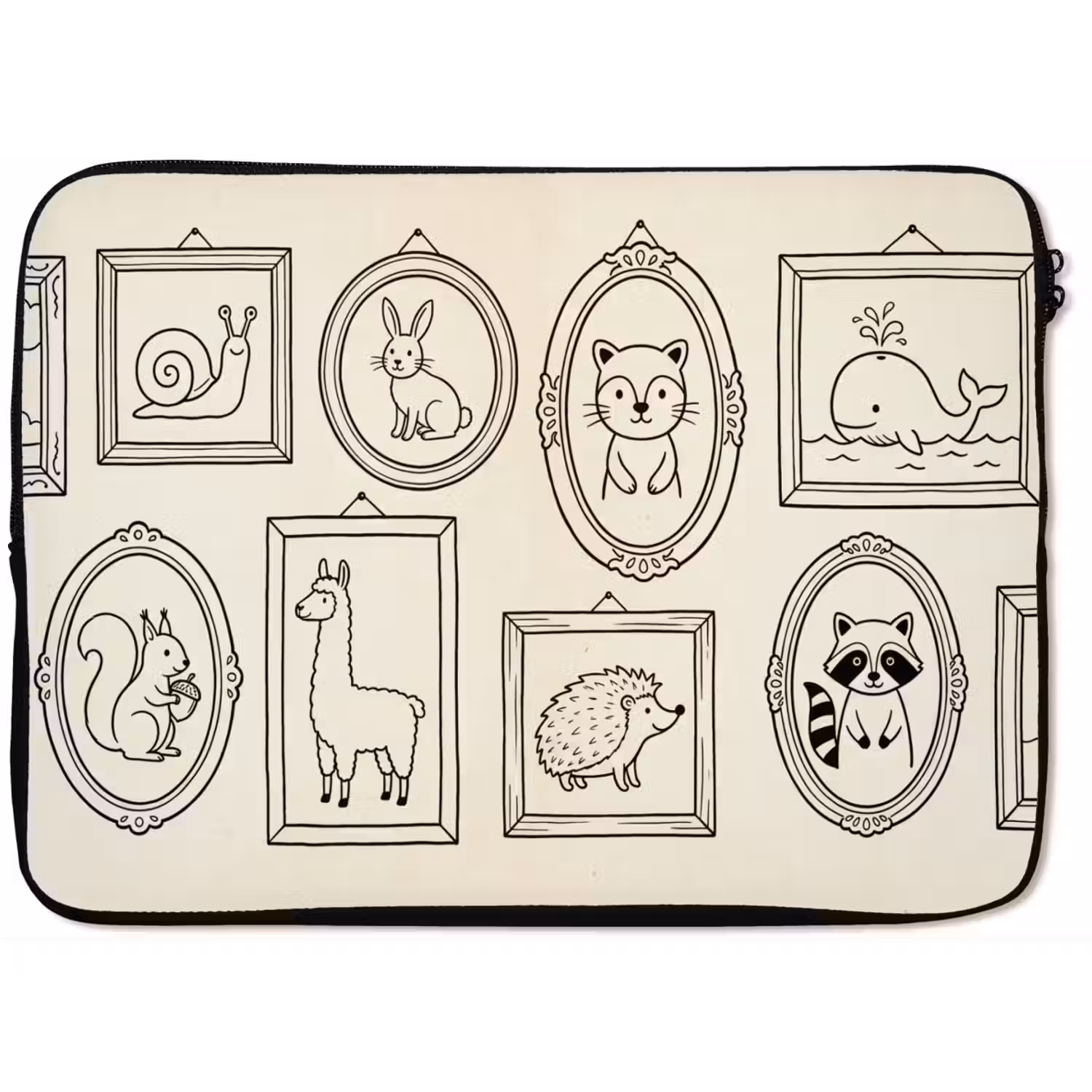 Dieren - Illustratie - Lijsten - Galerij - Speels laptophoes neopreen klein -zkaufland3dotto