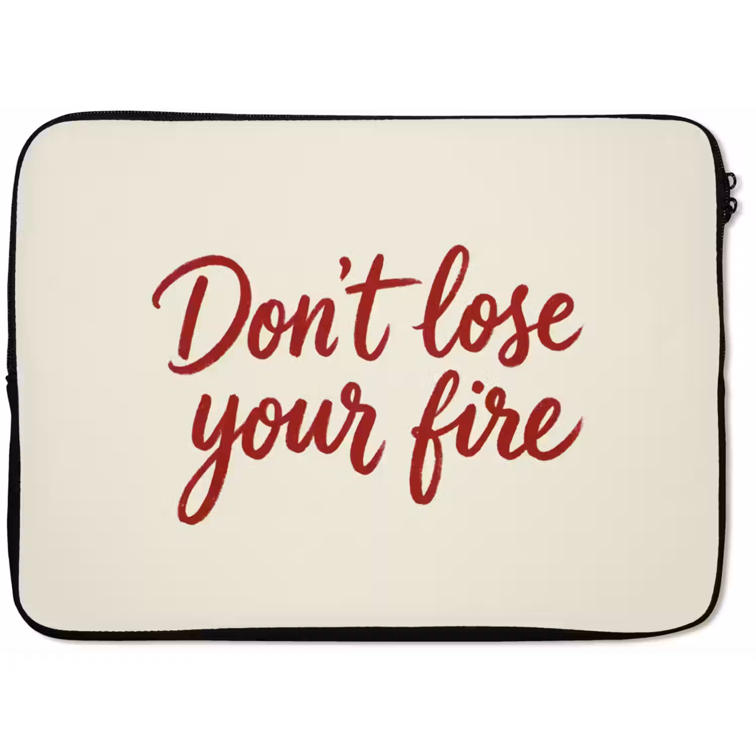 Don't lose your fire - Rood - Wit - Minimalistisch laptophoes neopreen klein -zkaufland3dotto