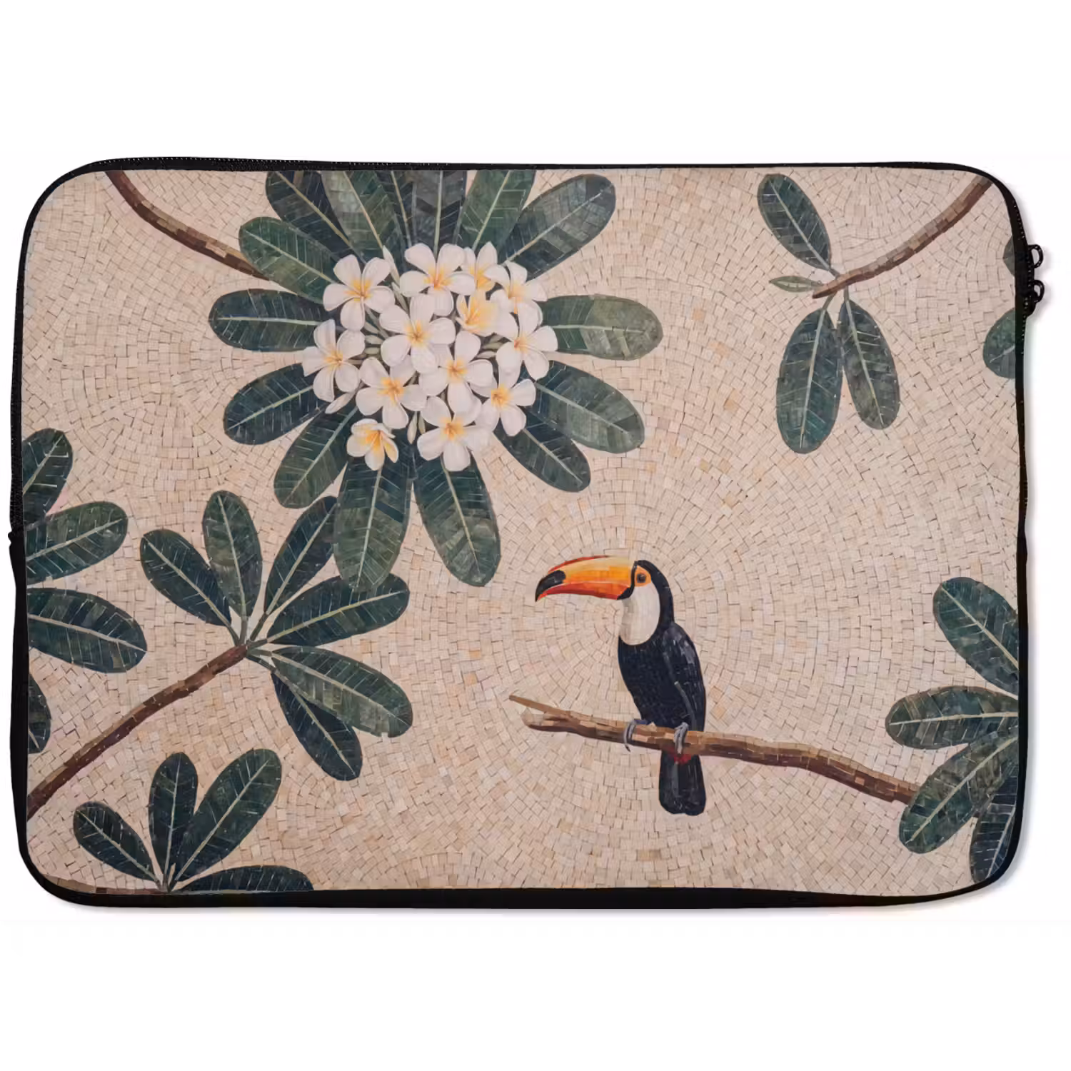 Vogel - Mozaïek - Tropisch - Natuur - Kleurrijk laptophoes neopreen klein -zkaufland3dotto