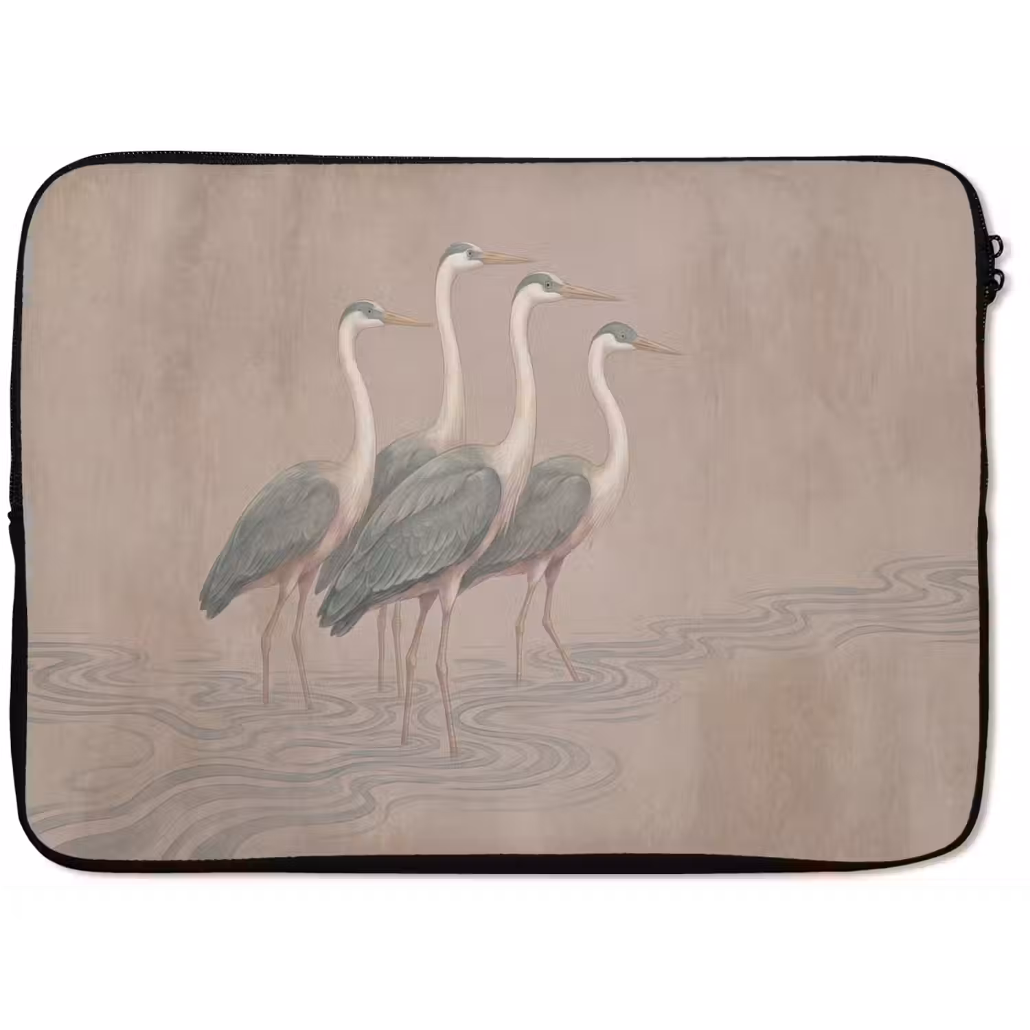 Vogel - Water - Natuur - Vintage laptophoes neopreen klein -zkaufland3dotto