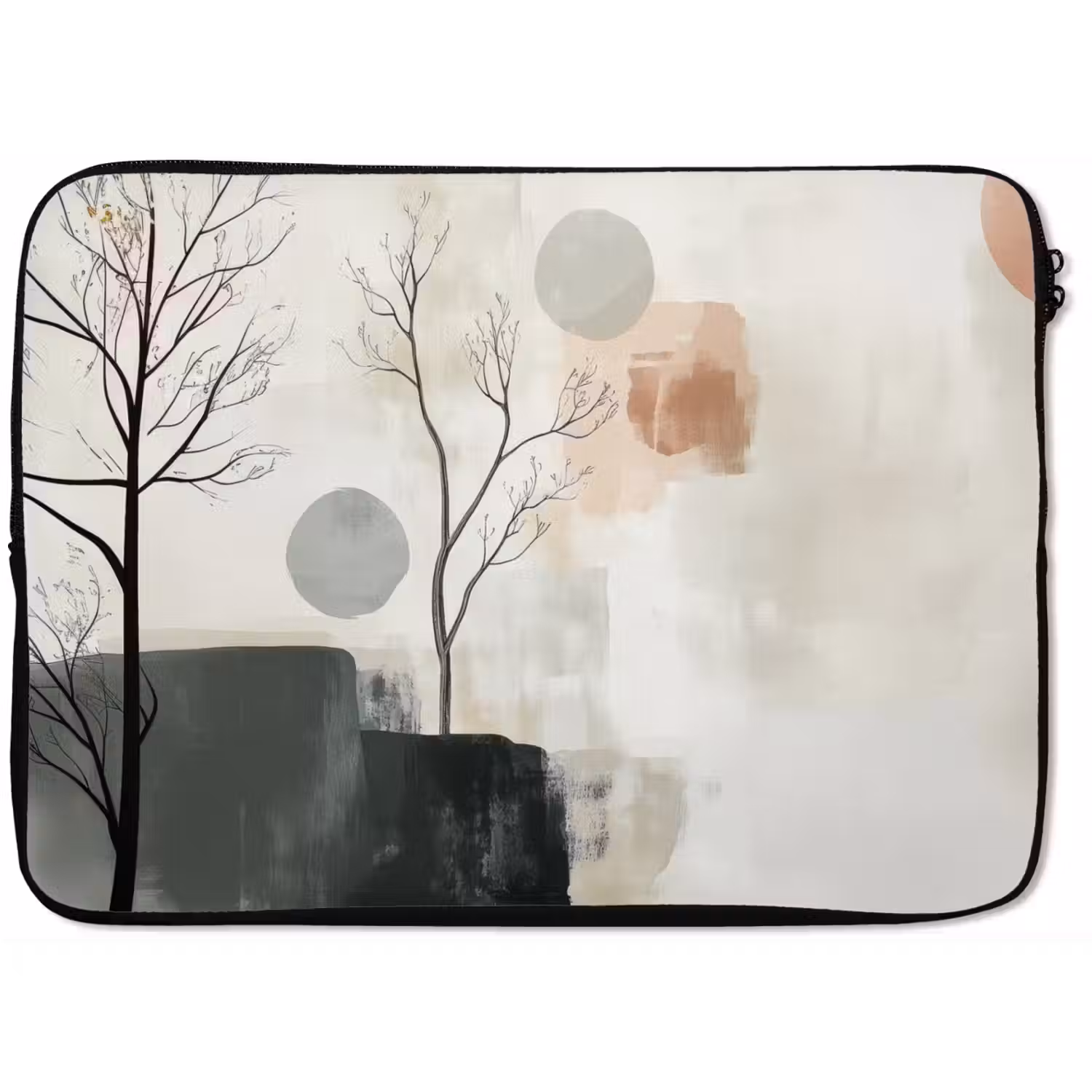 Wabi sabi - Beige - Plant laptophoes neopreen klein -zkaufland3dotto
