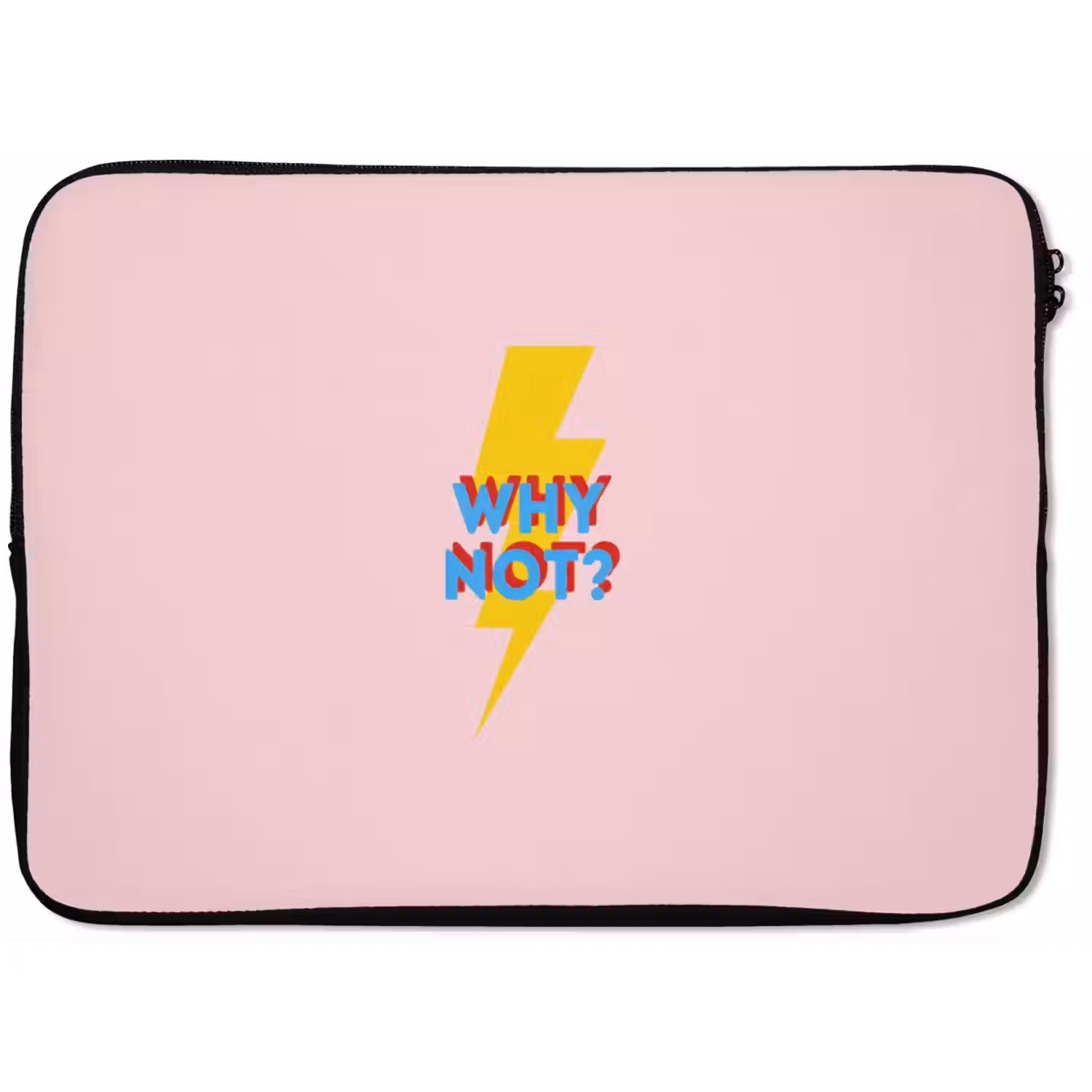 Why not - Bliksem - Roze laptophoes neopreen klein -zkaufland3dotto