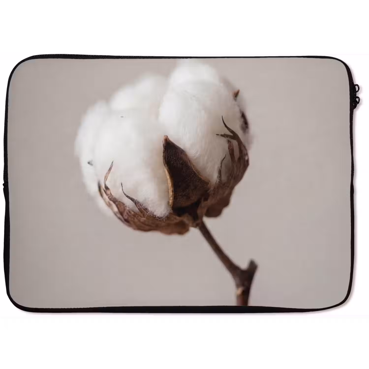 Katoenbol - Minimalistisch - Wit laptophoes neopreen klein -zkaufland3dotto