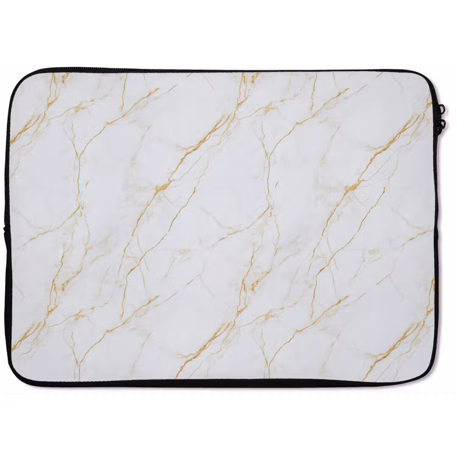 Wit - Marmer - Goud - Luxueus laptophoes neopreen klein 279 -zkaufland3dotto