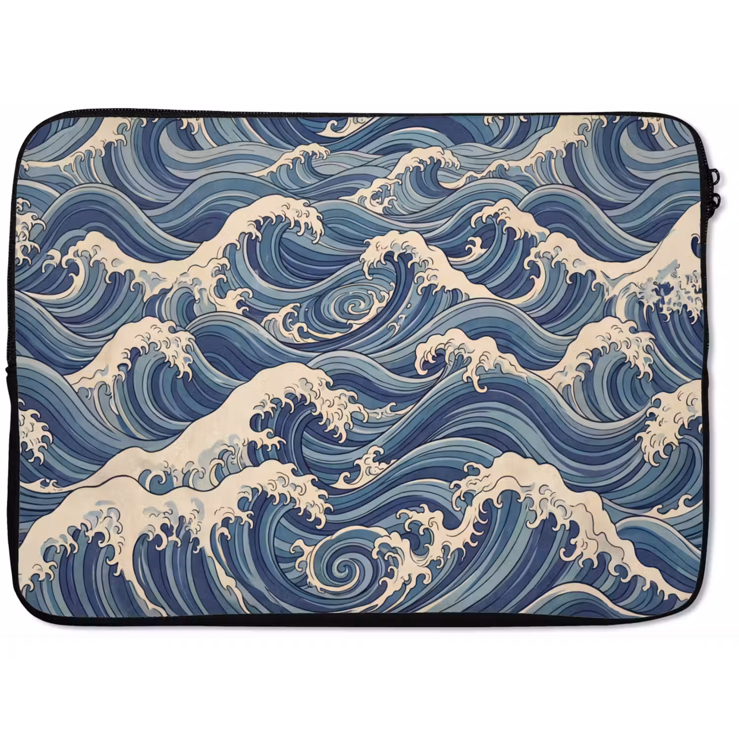 Golven - Zee - Natuur - Abstract - Blauw laptophoes neopreen klein -zkaufland3dotto