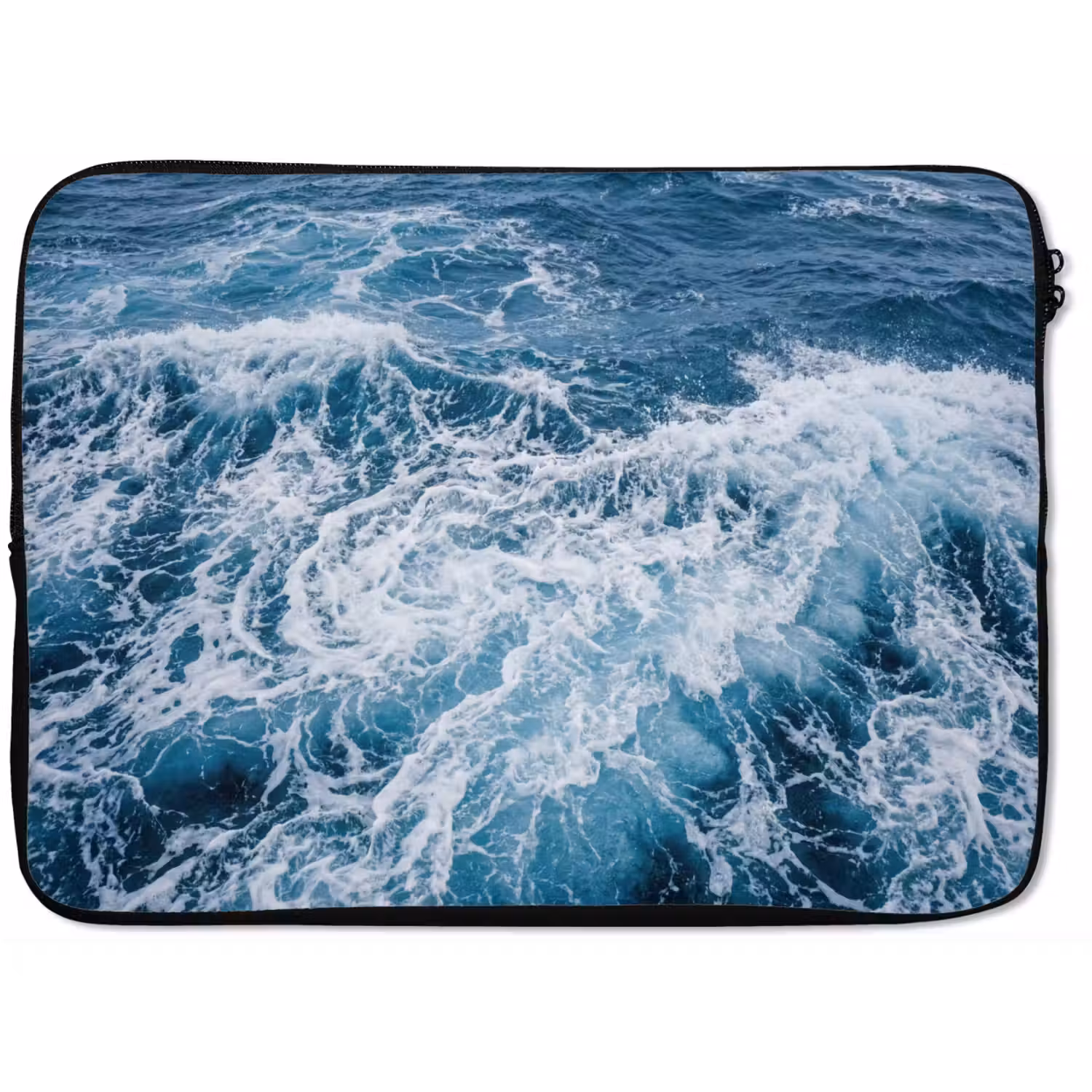 Golven - Oceaan - Blauw laptophoes neopreen klein -zkaufland3dotto